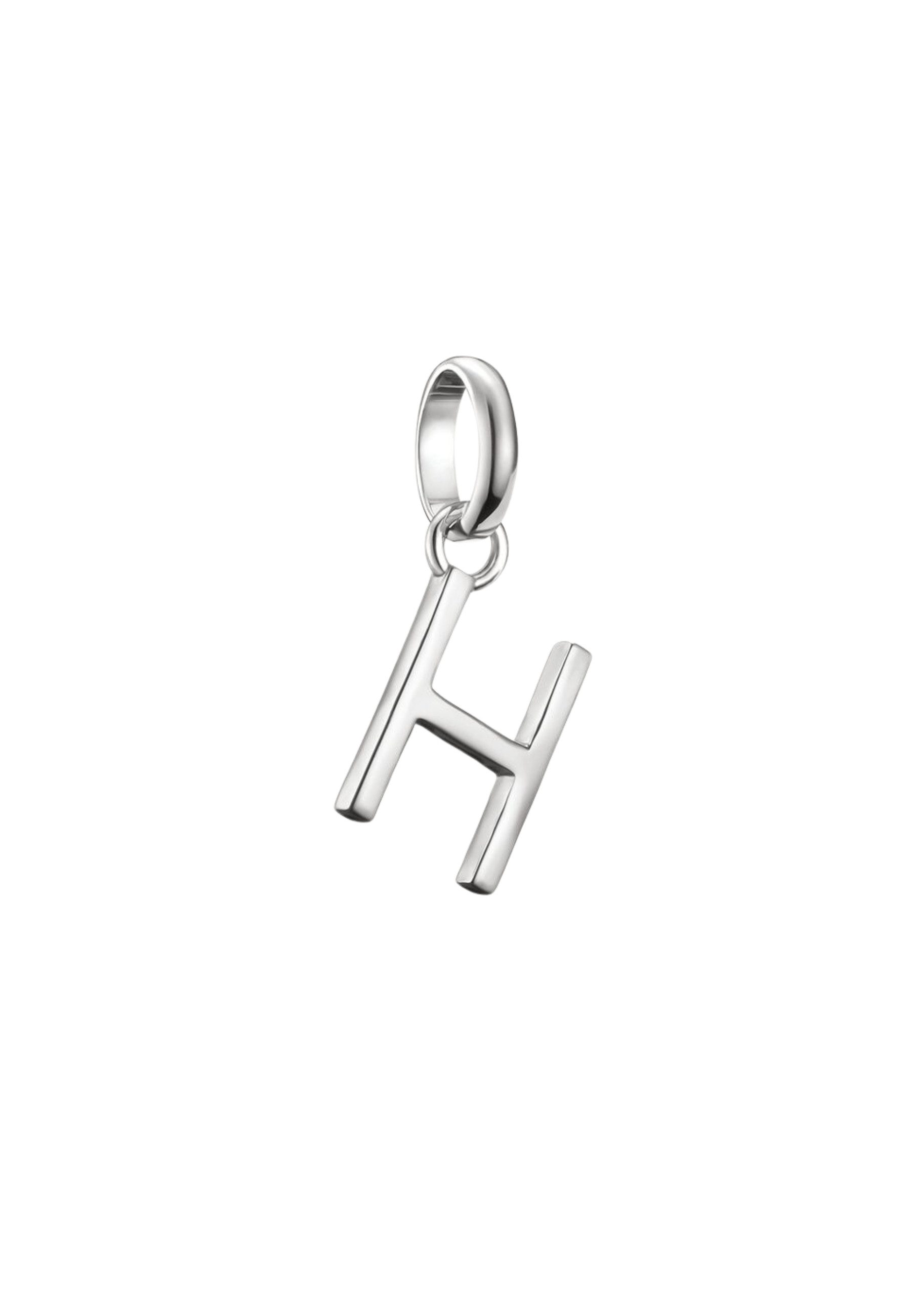 Kettenanhänger Charm-Anhänger Buchstabe H Connect aus Silber