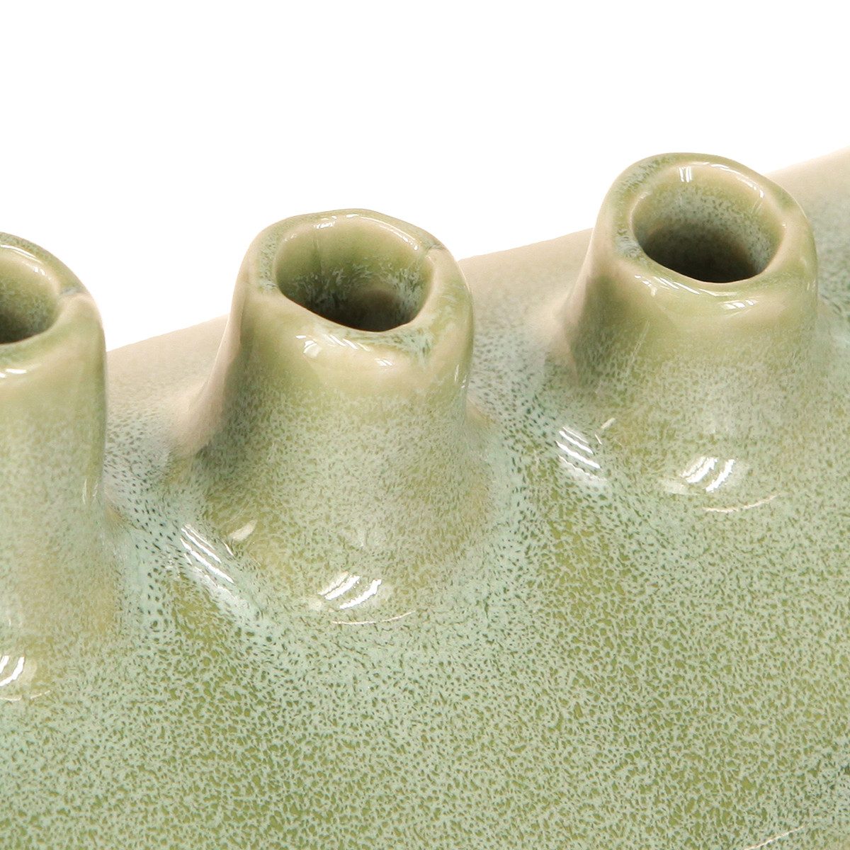 Florists Products Übertopf Deko Keramikvase Hellgrün Moderne Blumenvase Schiffchen 23cm