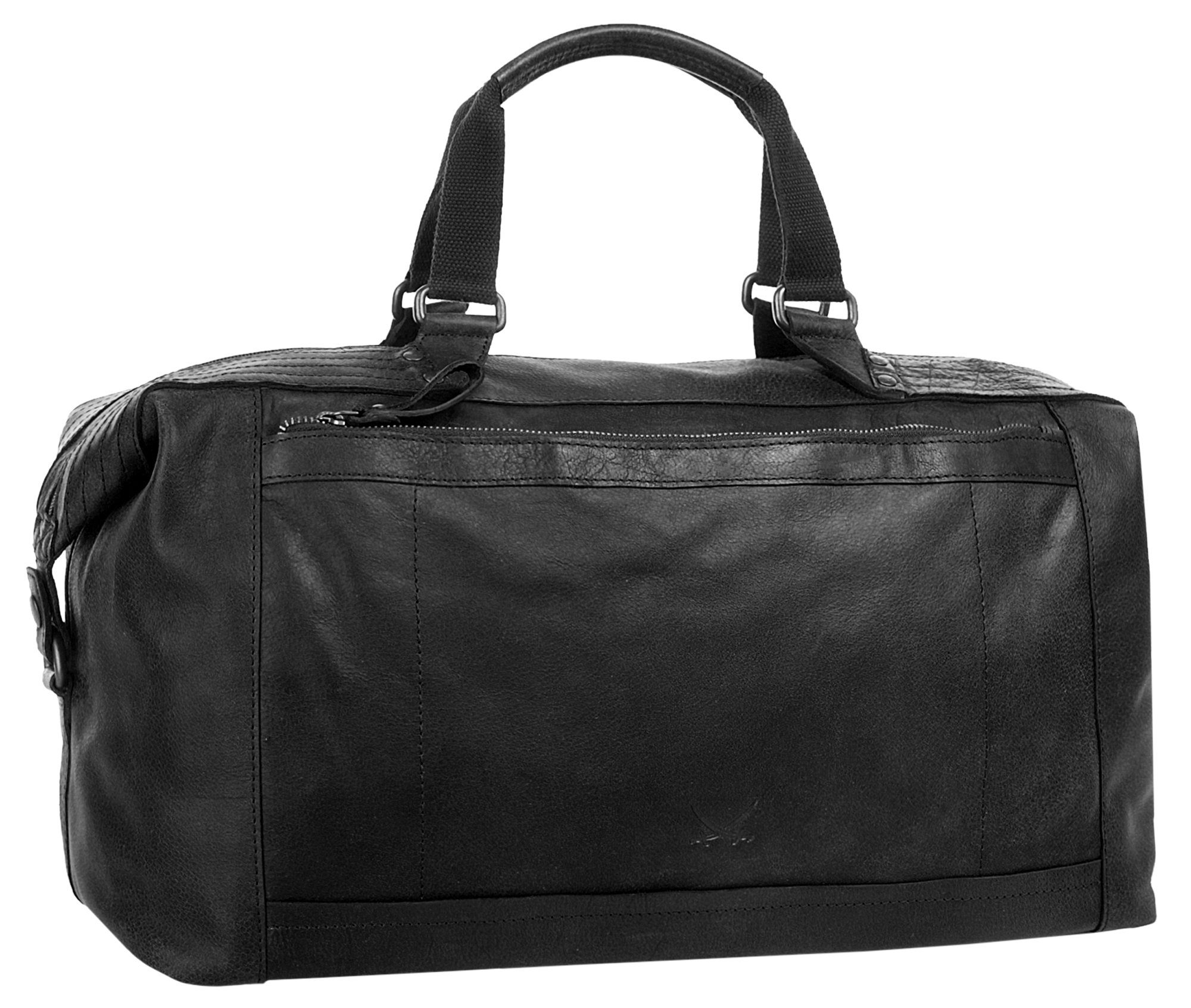 Leder schwarz Sansibar Reisetasche, echt