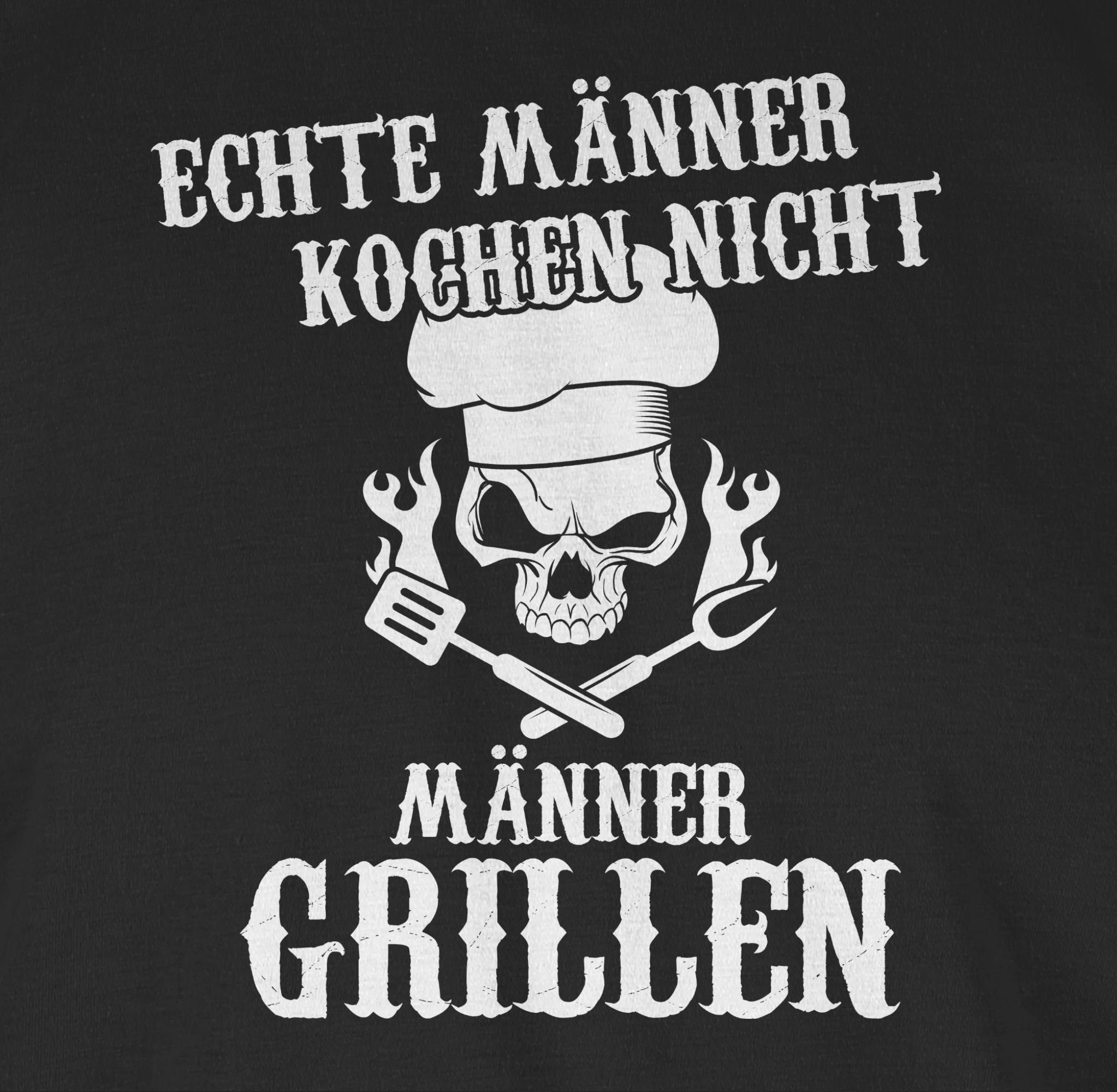 Shirtracer T-Shirt Echte Männer kochen nicht 1 Grillzubehör & Grillen Männer Geschenk grillen Schwarz