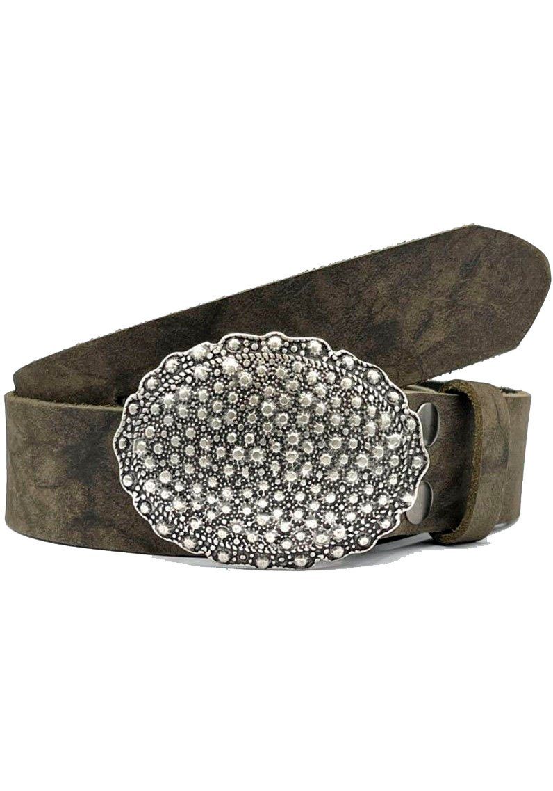 Rettungsring Gürtel Koppelgürtel Vintage-Look, Vollrindleder