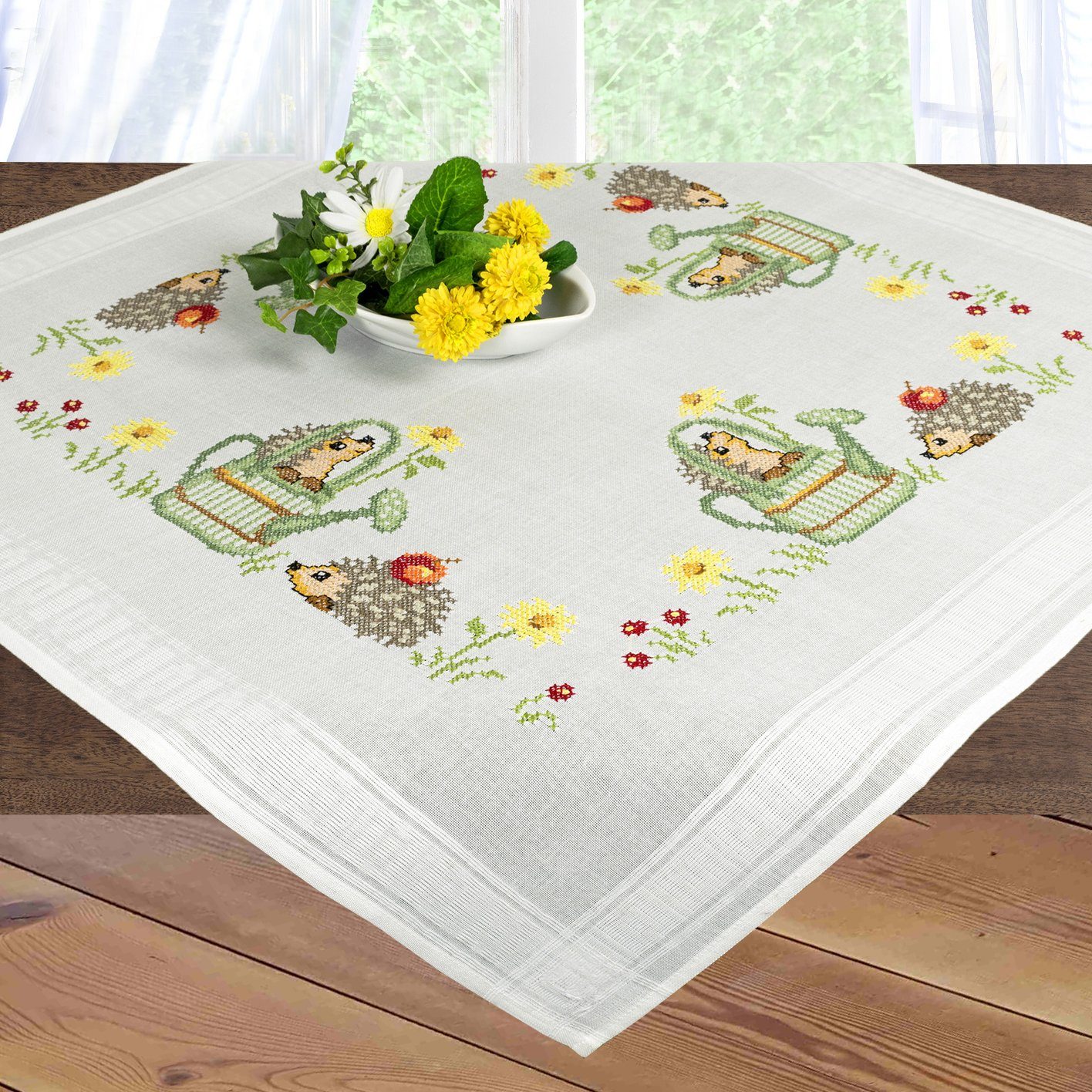 Delindo Lifestyle Kreativset Handarbeits Tischdecken Stickpackung, Sticken günstig online kaufen