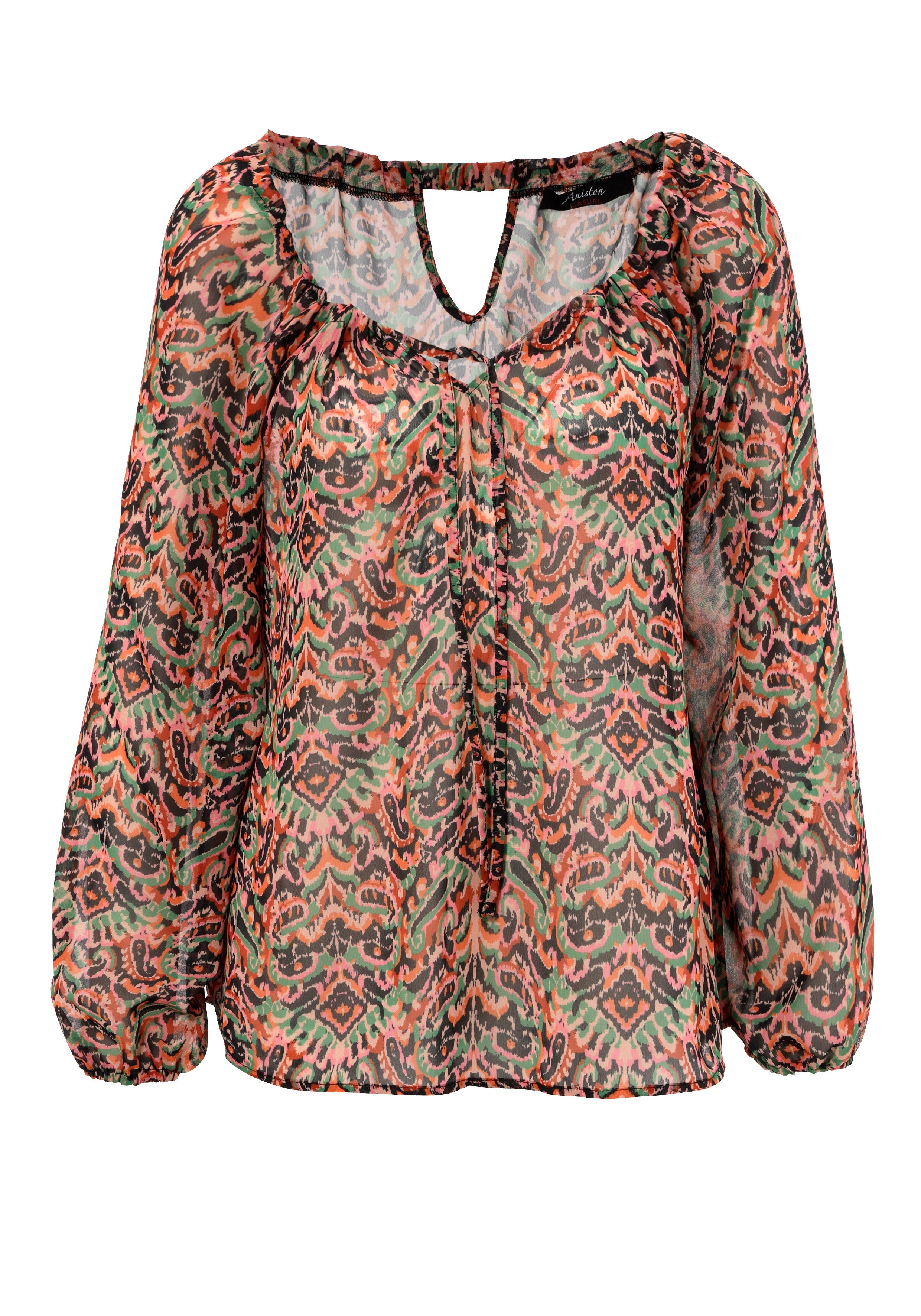 Aniston CASUAL Schlupfbluse mit raffiniertem Cut-Out im Rücken