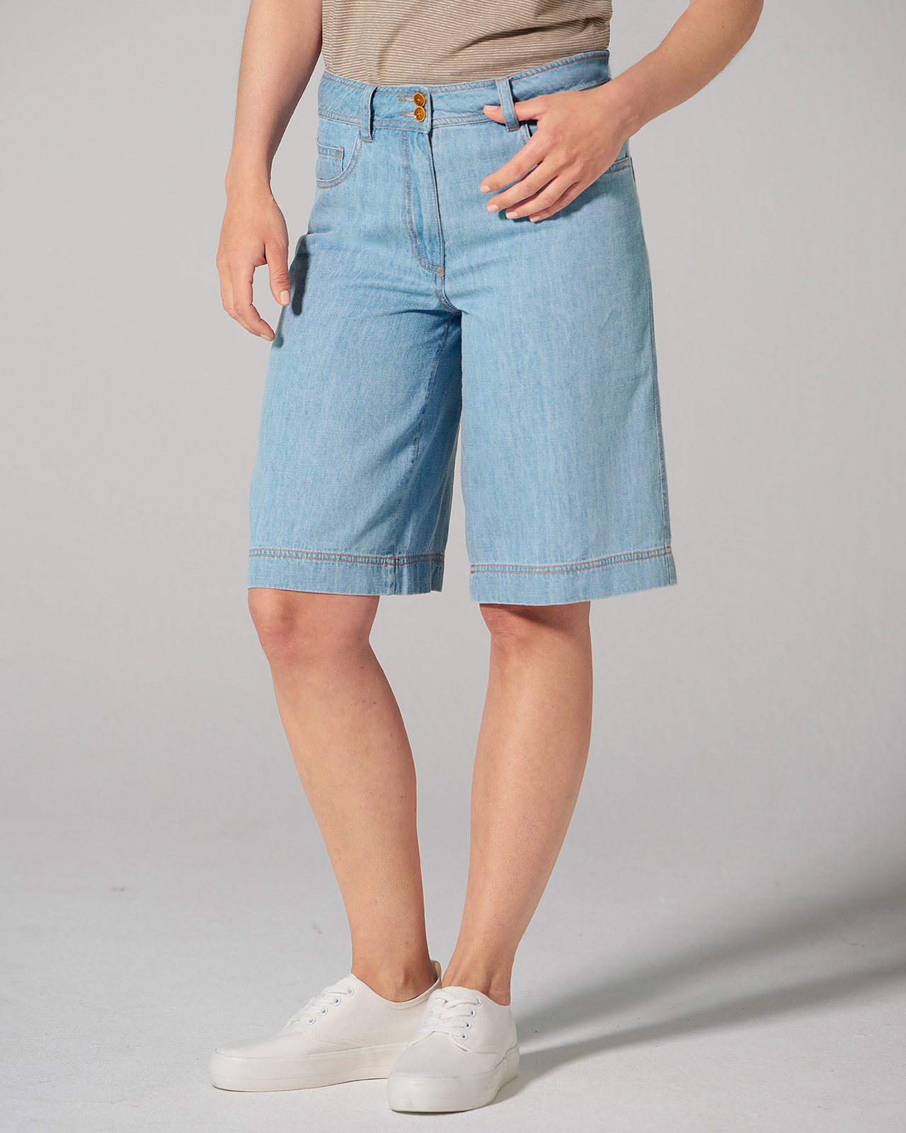 HempAge Shorts Bermuda 5-Pocket jeans Shorts Hanf/Biobaumwolle