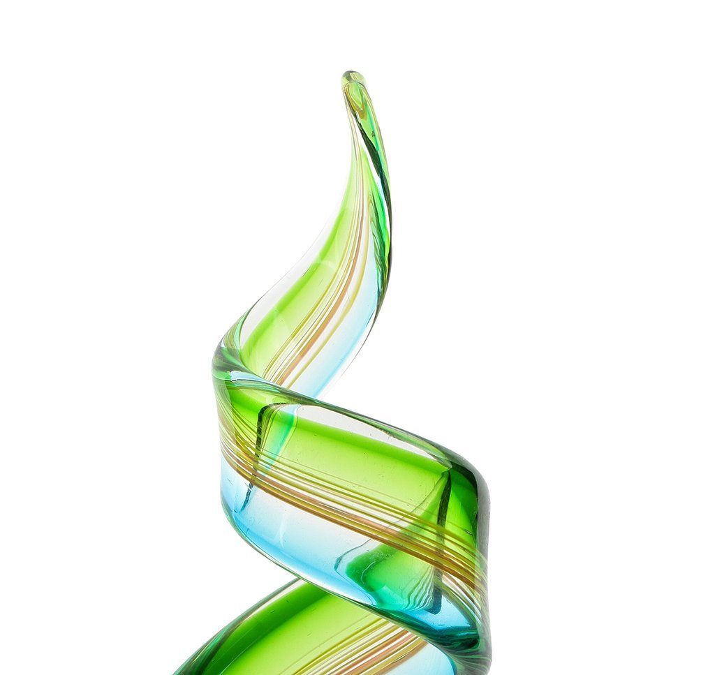 Levandeo® Skulptur, Glas-Skulptur groß Designer Figur mit Glassockel Hochwertiges
