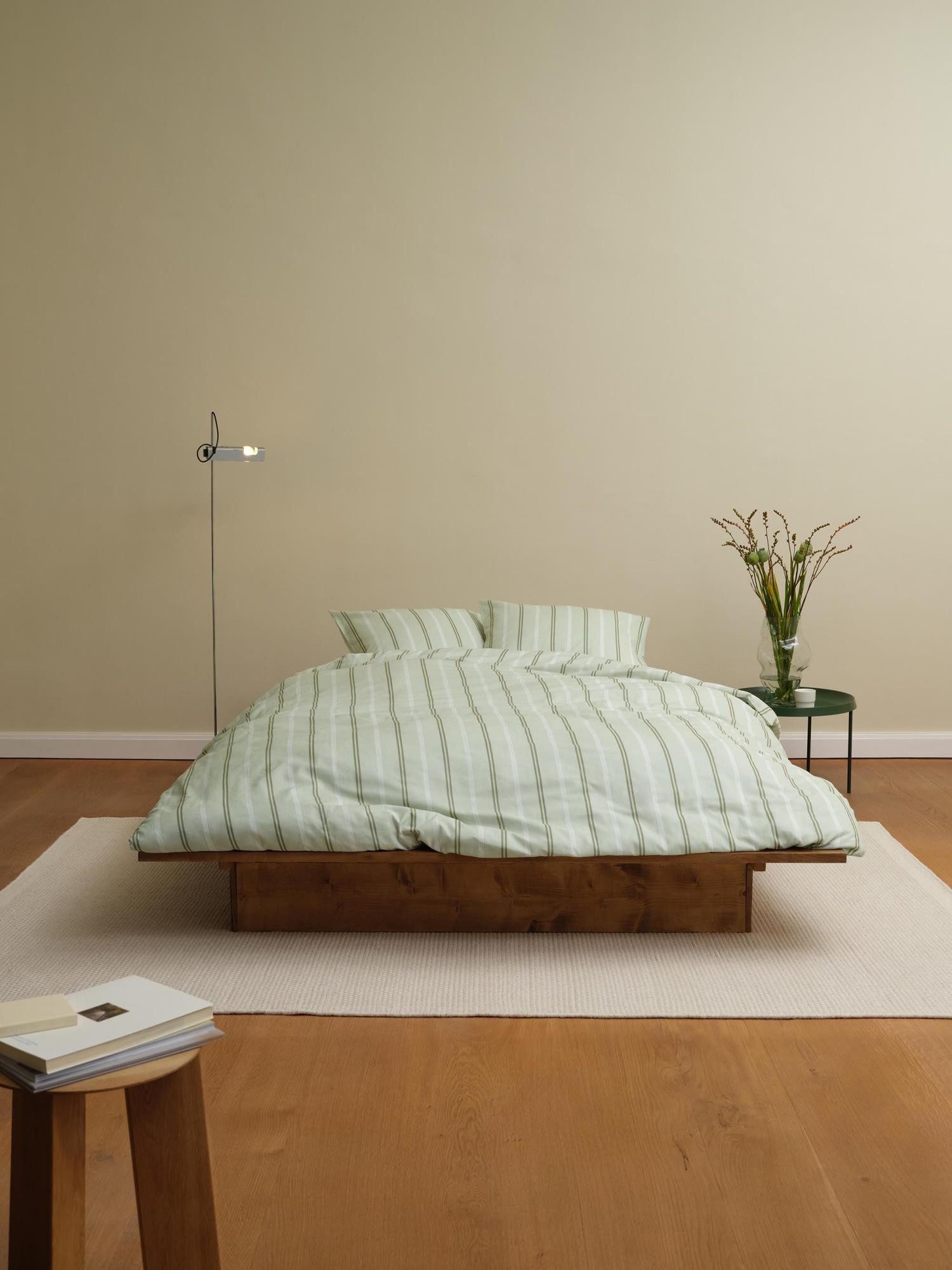 Marc O'Polo Home Bettwäsche Olin, Baumwolle Leinenoptik, 2 teilig, mit Streifen