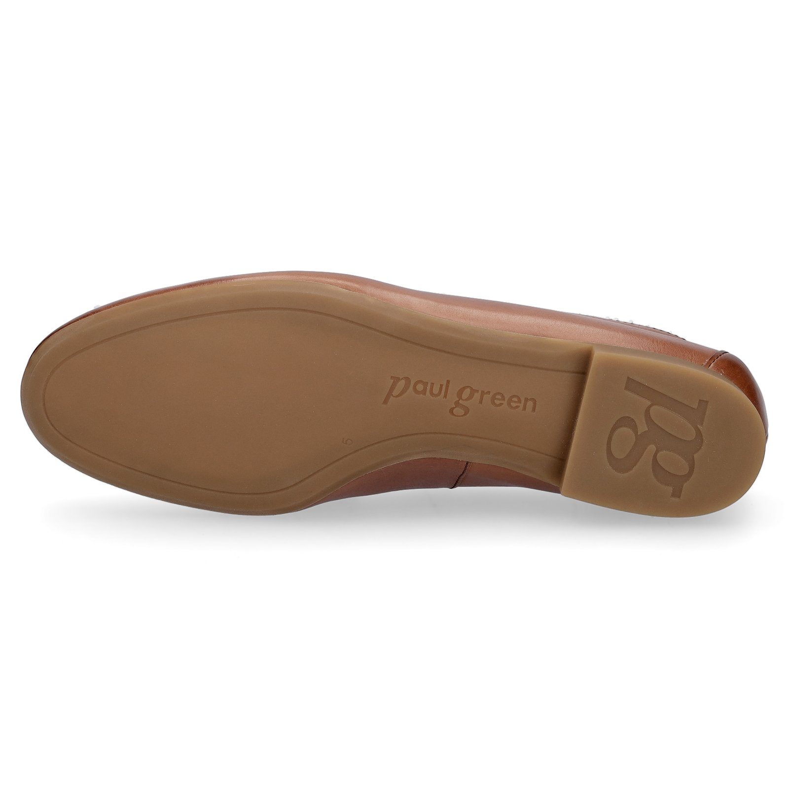 Paul Green Paul Green Damen Leder Slipper cognac braun Slipper