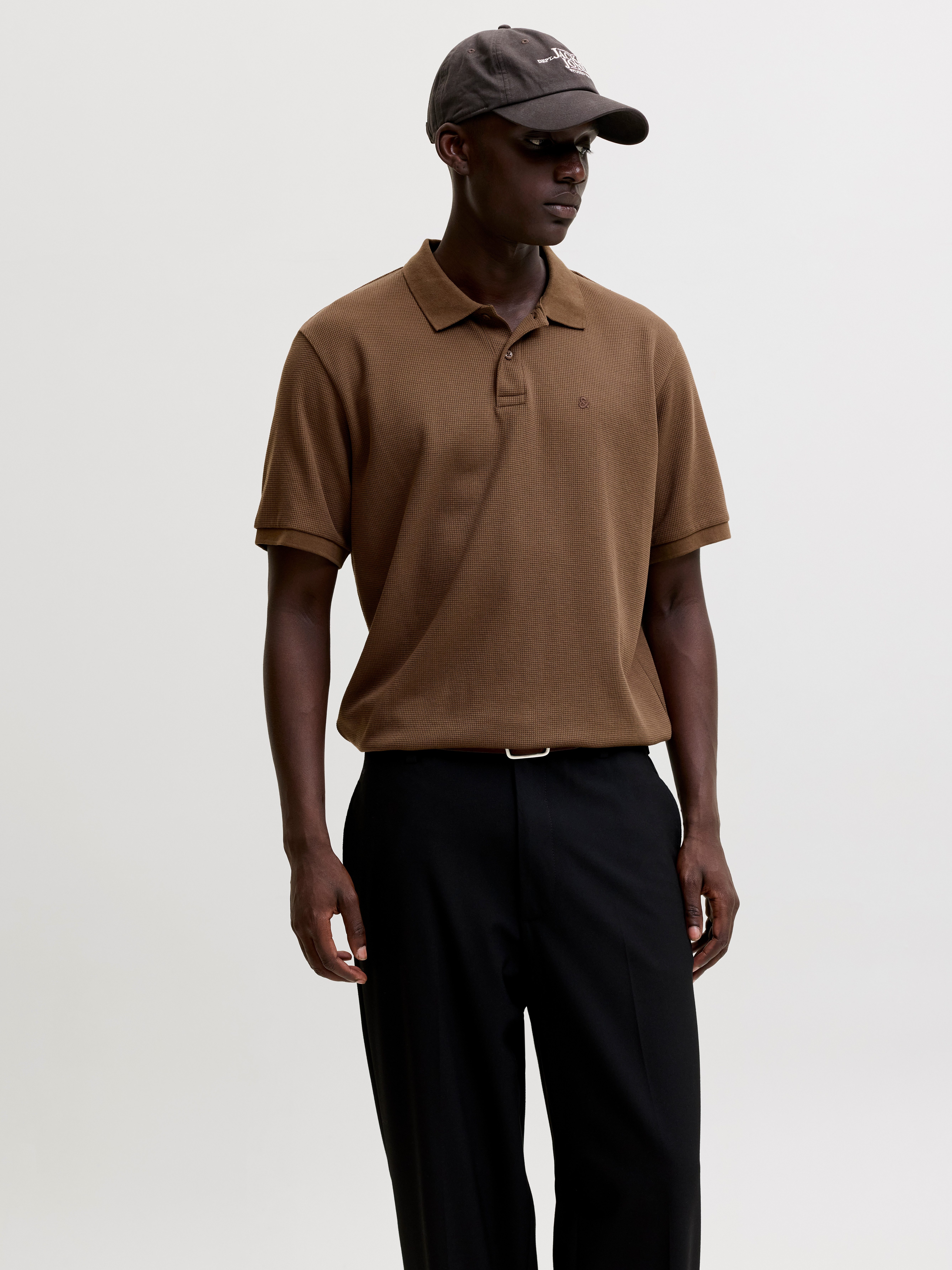 Jack & Jones Poloshirt JJEAUSTIN POLO SS NOOS Materialmix, regular fit