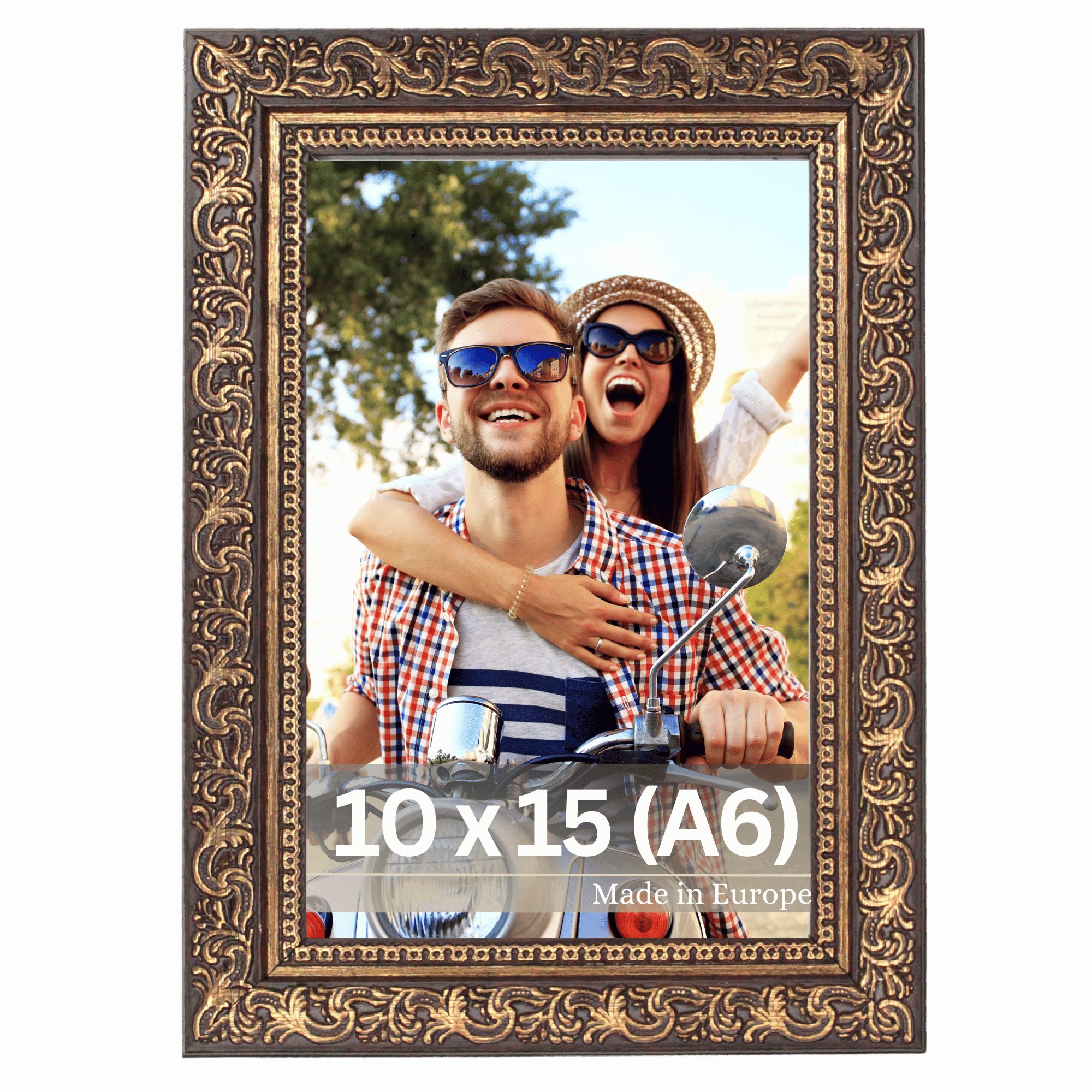 Victor (Zenith) Bilderrahmen Vinci, Bilderrahmen A6 10x15 cm Braun Gold, Bi günstig online kaufen