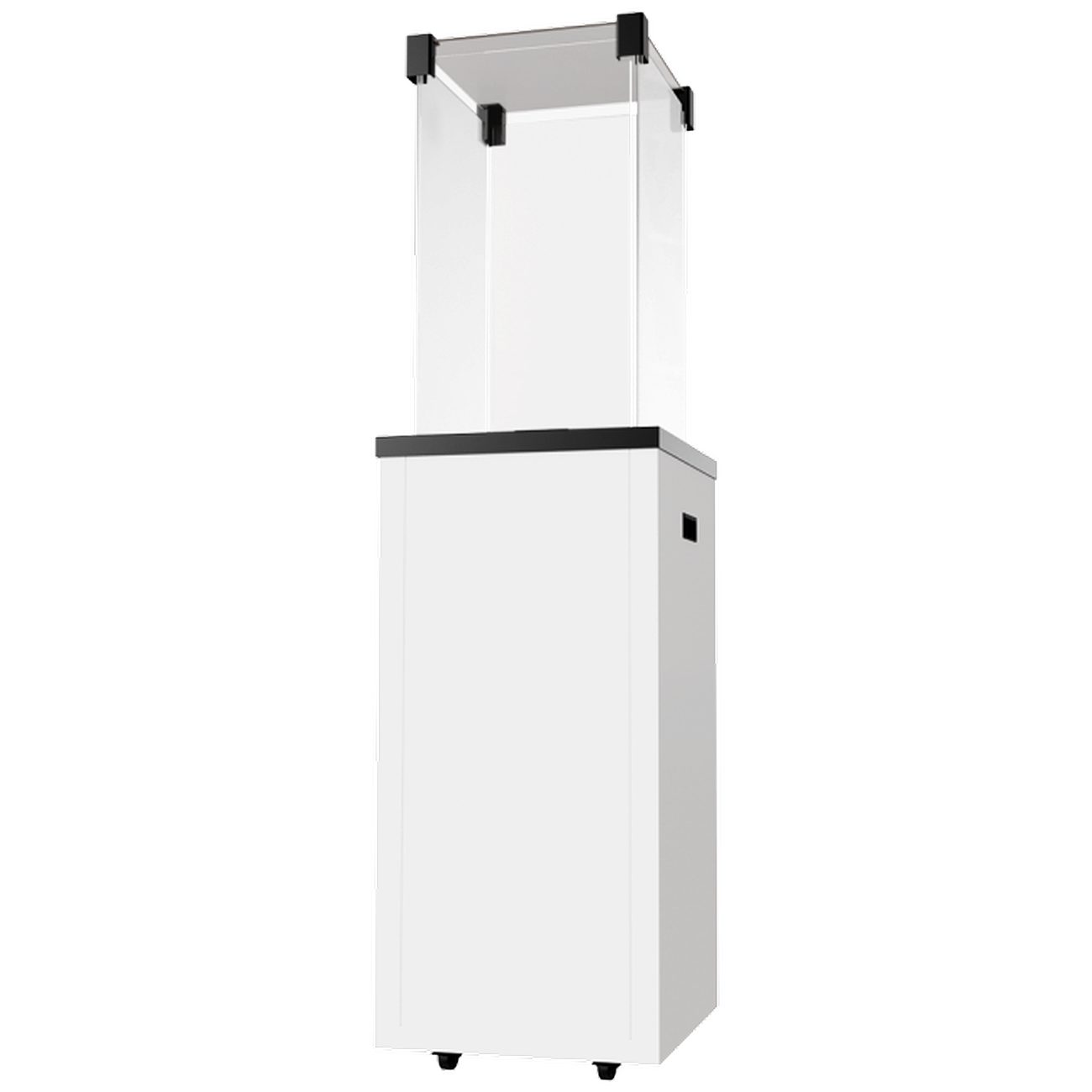 Kratki Echtfeuer-Dekokamin TERRASSENHEIZER PATIO LIGHT WEISS Propan/Butan