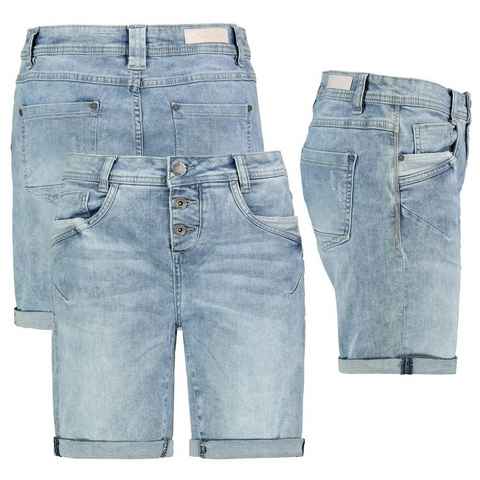 SUBLEVEL Bermudas Damen Jeans Shorts Bermuda Kurze Hose Shorts Short Denim Stretch Denim