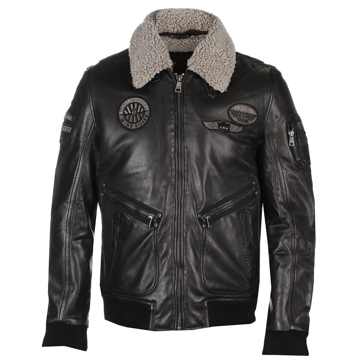 Mauritius Lederjacke MMStarpilot - Stylische Männerlederjacke - Pilotenjacke Schafsleder