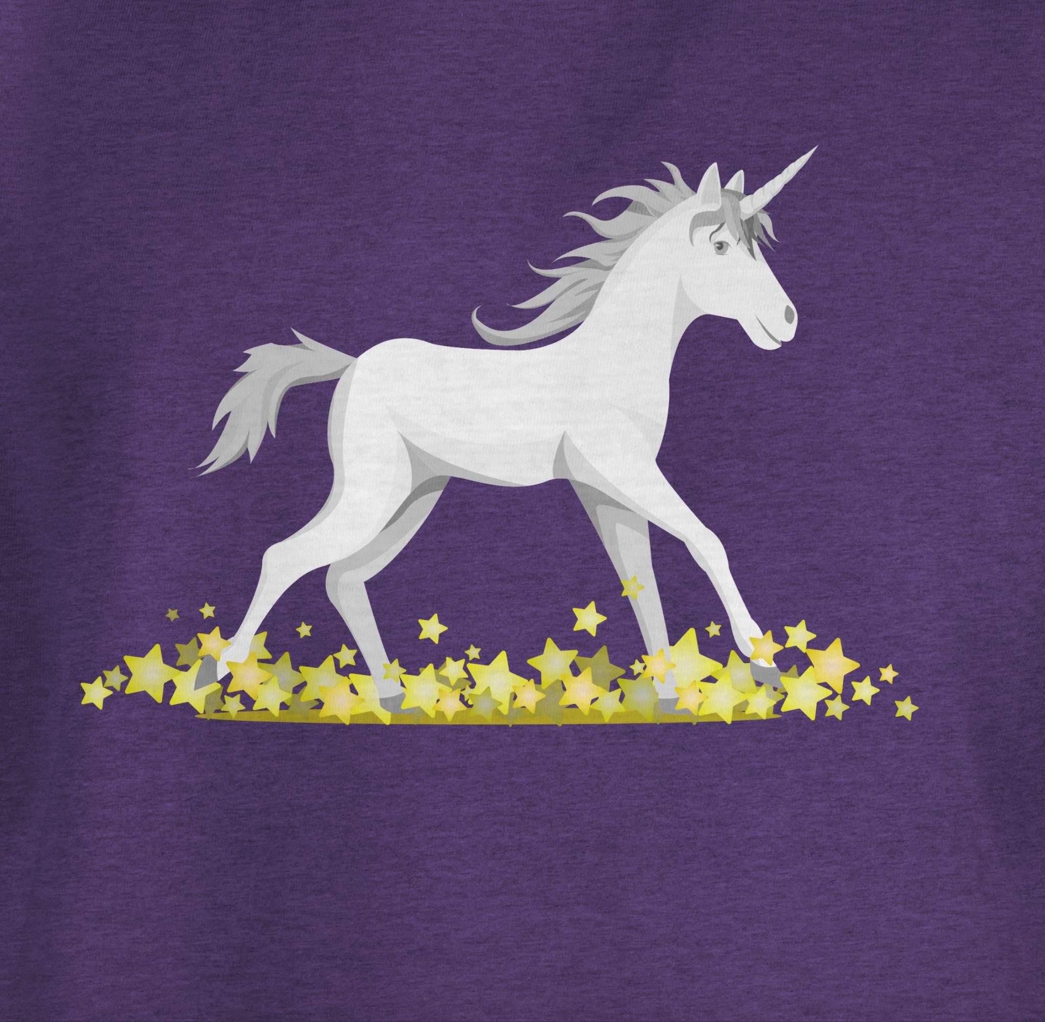3 Meliert Kinderkleidung Unicorn Lila und T-Shirt Einhorn Shirtracer Co