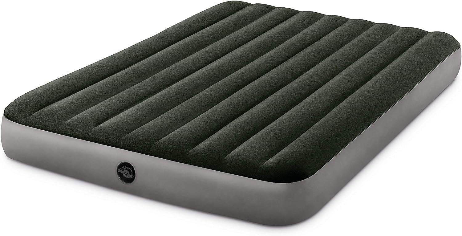 Intex Luftmatratze Intex Queen DURA-Beem Luftmatratze mit Batterie Pumpe 152x200x25 cm