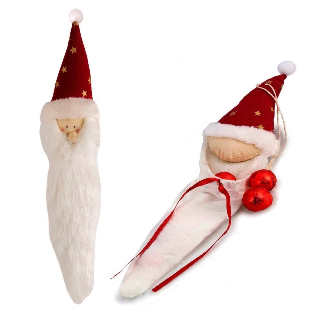 Confiserie Rabbel Schokolade Weihnachtsmann Langbart Pralinenanhänger (37,5g), 1 x