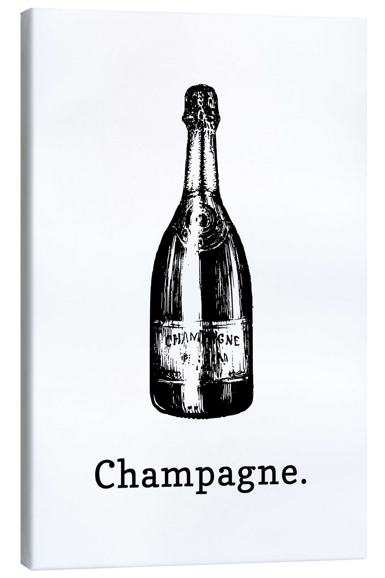 Posterlounge Leinwandbild Editors Choice, Champagne., Küche Illustration