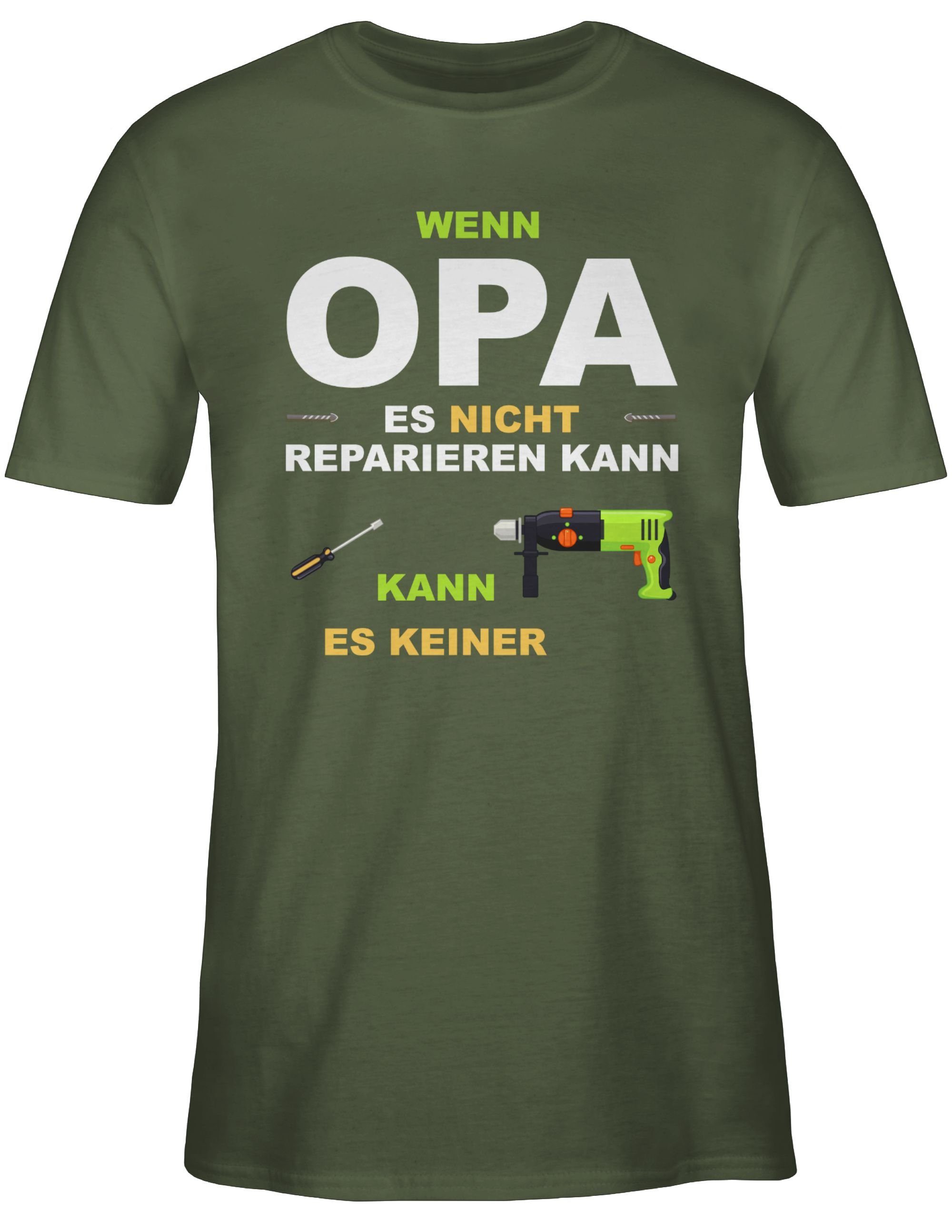 nicht Opa kann Army Shirtracer es Grün T-Shirt kann Opa reparieren Geschenke Wenn es keiner 3