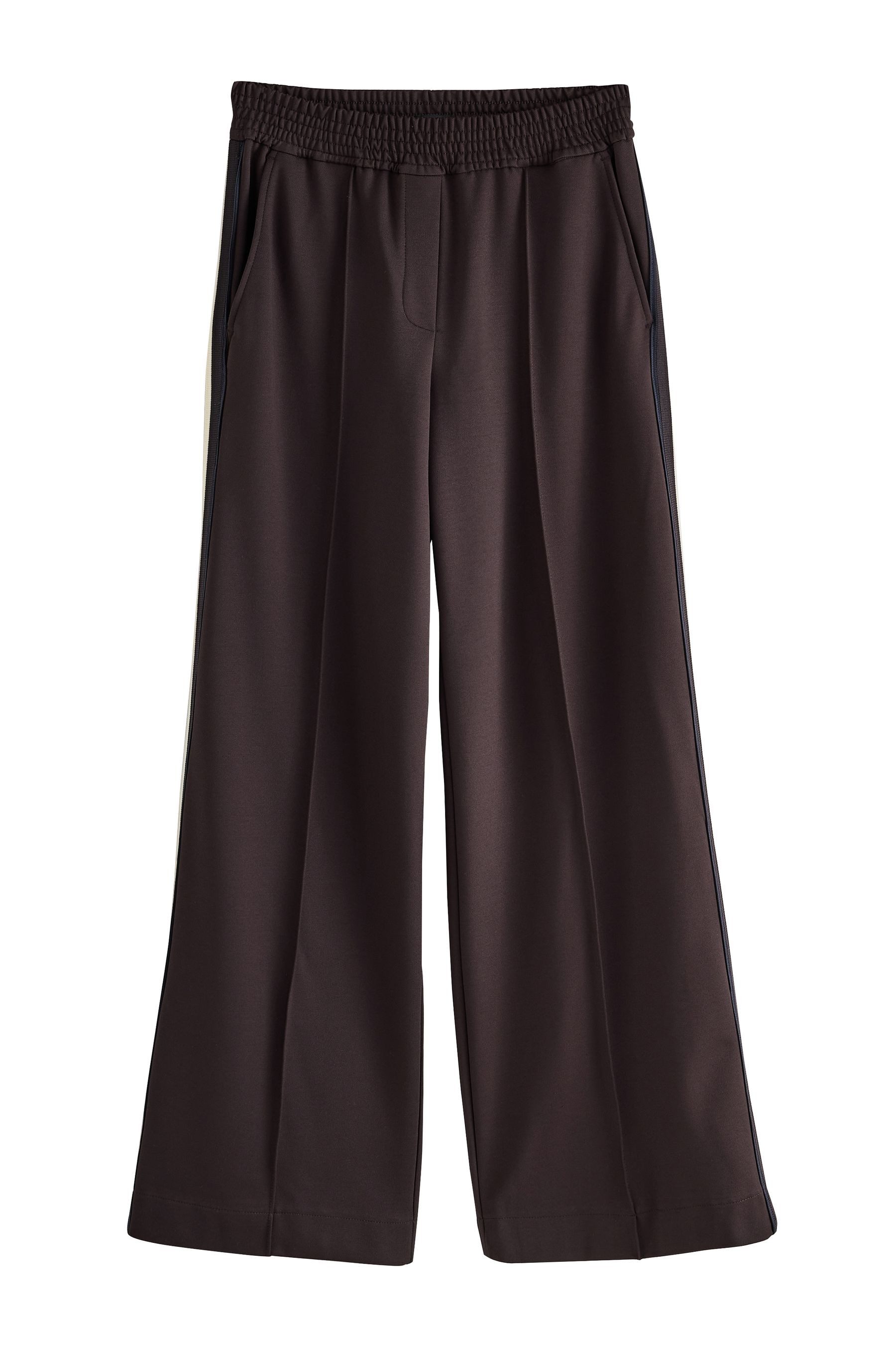 Next Palazzohose Ponte-Hose mit weitem Bein und Seitenstreifen (1-tlg)