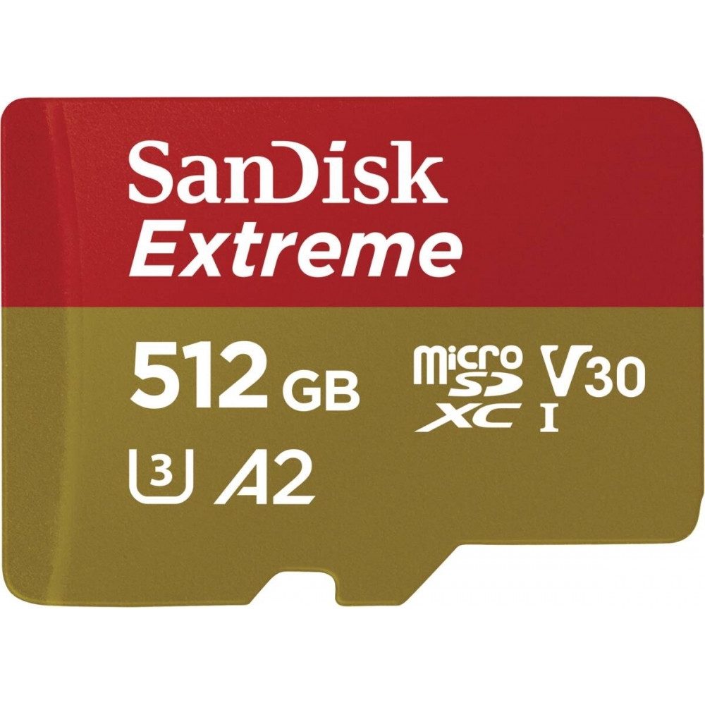 Sandisk Sandisk Extreme microSDXC 512GB mit SD-Adapter. Micro SD-Karte (Hohe Lesegeschwindigkeit bis 190 MB/s)
