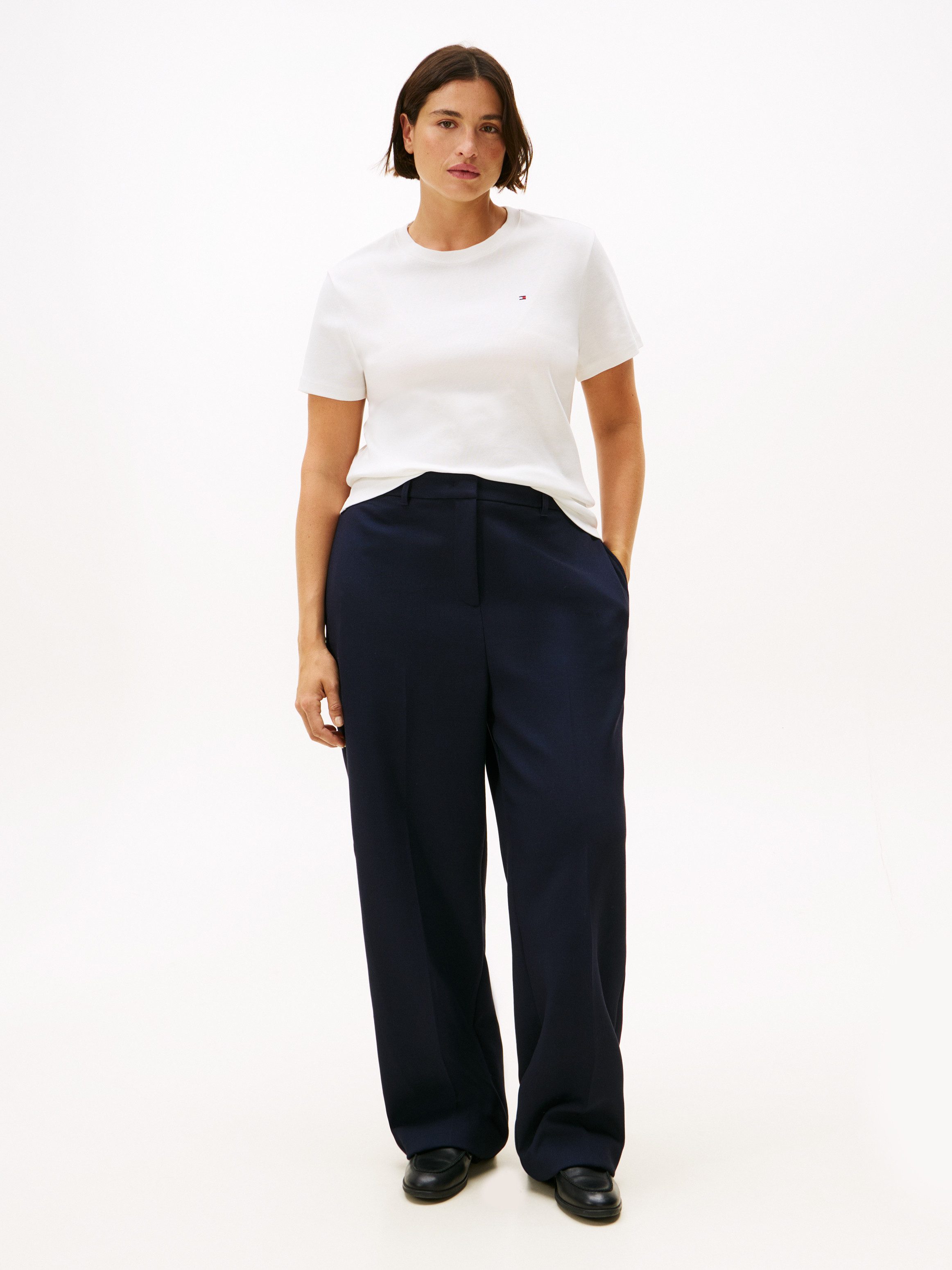 Tommy Hilfiger Curve Anzughose CRV PUNTO RLXD STRAIGHT PANT in großen Größen