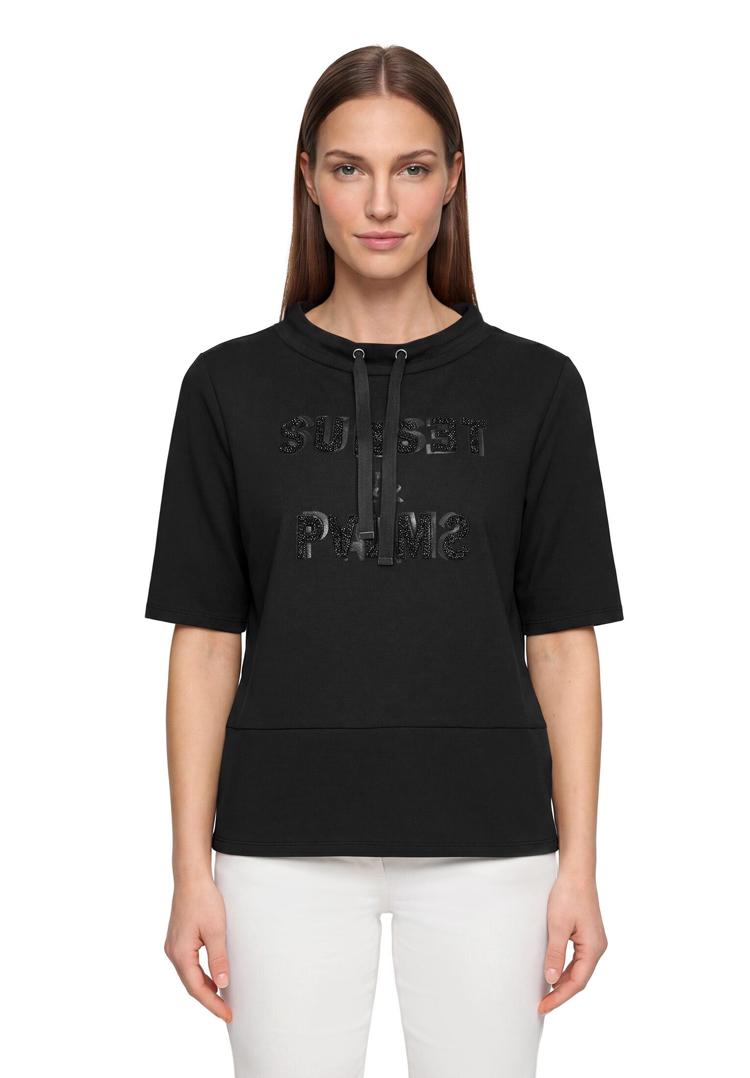 Betty Barclay Kurzarmshirt Damen mit Stehkragen (1-tlg)