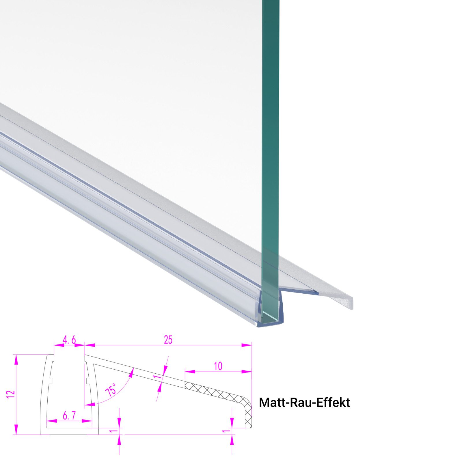 WITEN&NOCK Duschdichtung 2er Set Schiebetürdichtungen Wasserabweiser günstig online kaufen