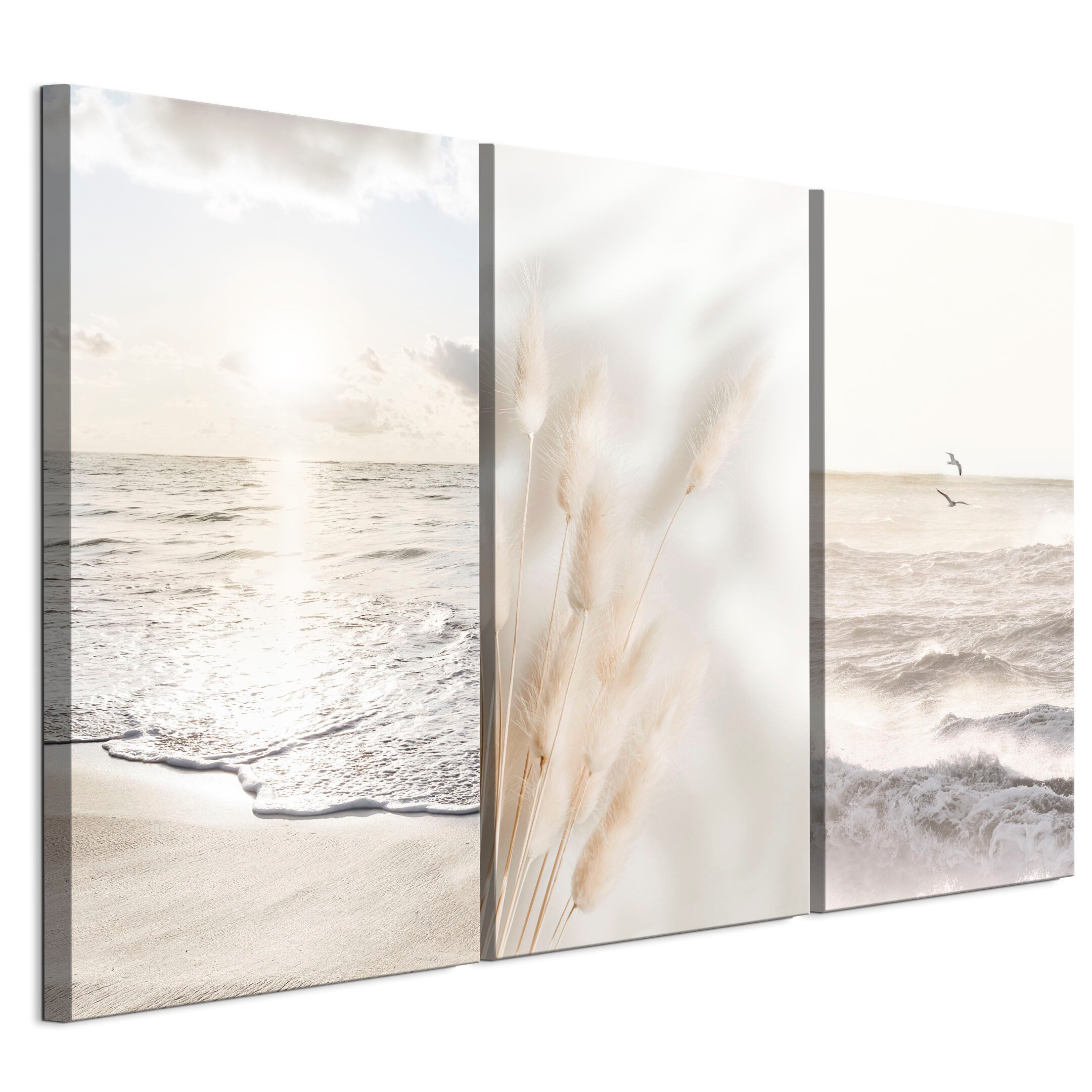 LUMASOUL Leinwandbild Natur Motiv - Wandbilder Holzrahmen - Bilder 90x60 cm günstig online kaufen