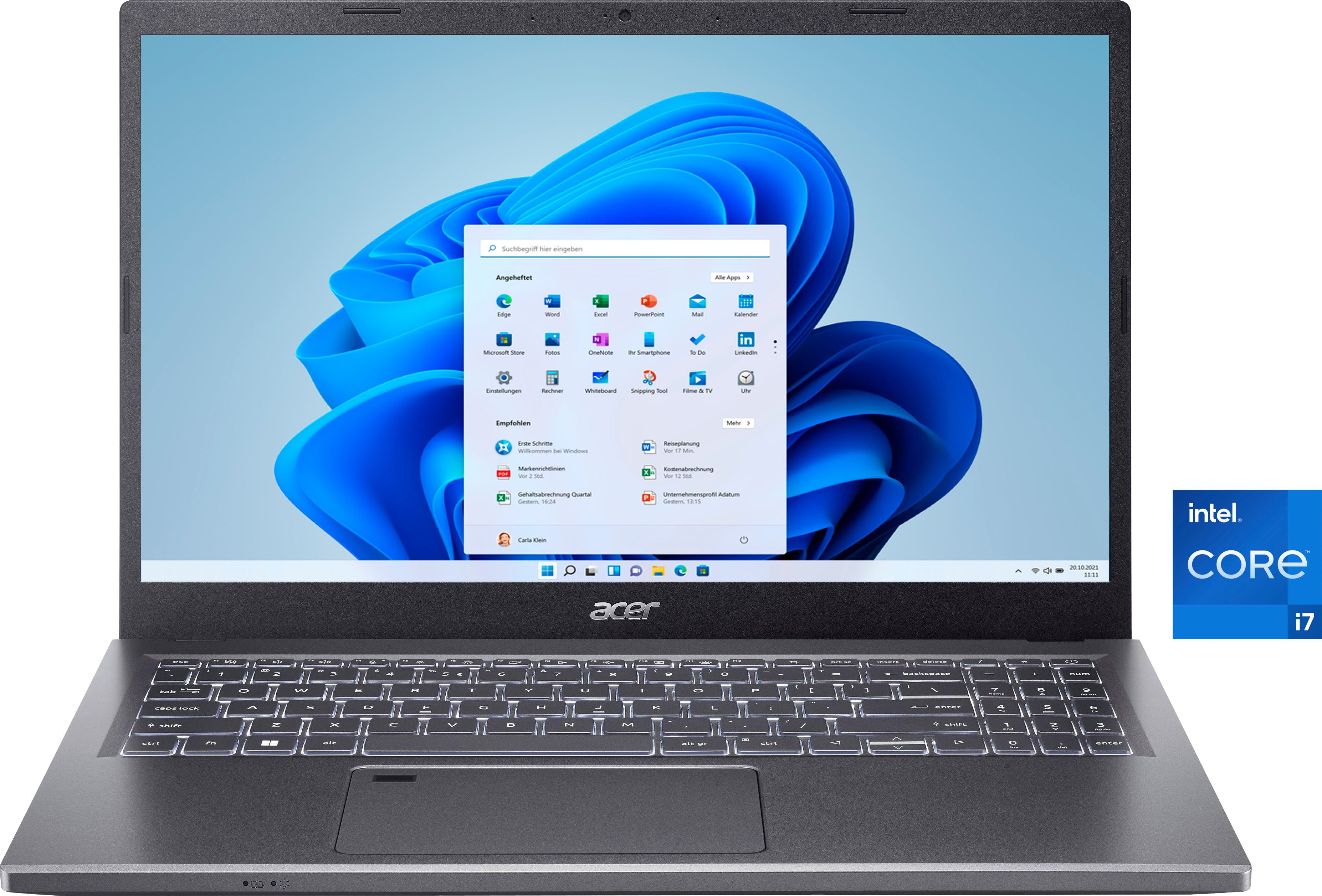 mit billiger Ware handeln Acer Aspire 5 Notebook Iris 1000 i7 Graphics, Xe GB SSD) Intel cm/15,6 A515-58M-77G1 1355U, (39,62 Core Zoll