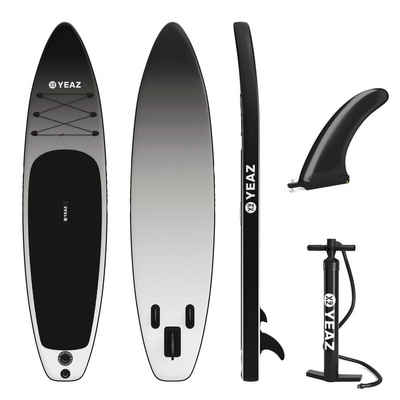YEAZ Inflatable SUP-Board BLACK SANDS BEACH - EXOTRACE PRO - sup board, Inflatable SUP Board, (Set), inkl. Zubehör wie Finne und Handpumpe