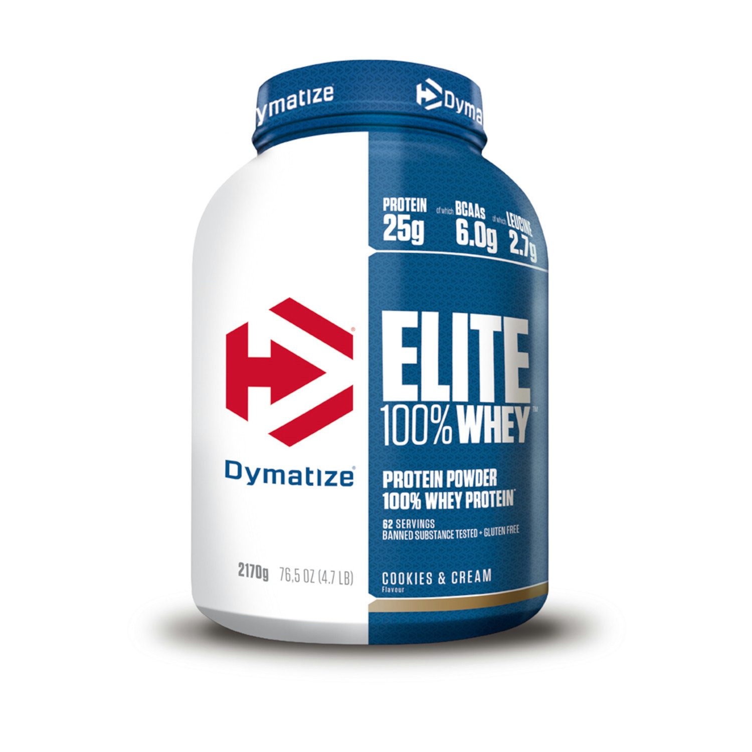 Dymatize Whey Protein Pulver Shake Elite 100% Isolat Cookies & Cream 2170 g Pulver, 2170 g