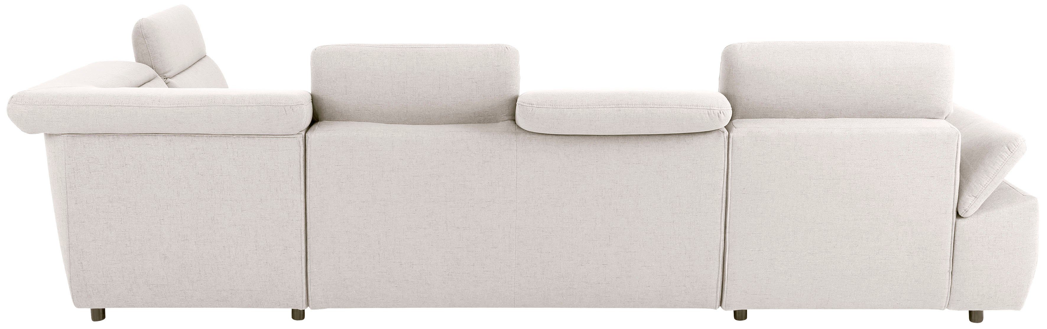 Home affaire Wohnlandschaft Mauritius U-Form, mit Kopfteil- und Armlehnverstellung, wahlweise mit Bettfunktion