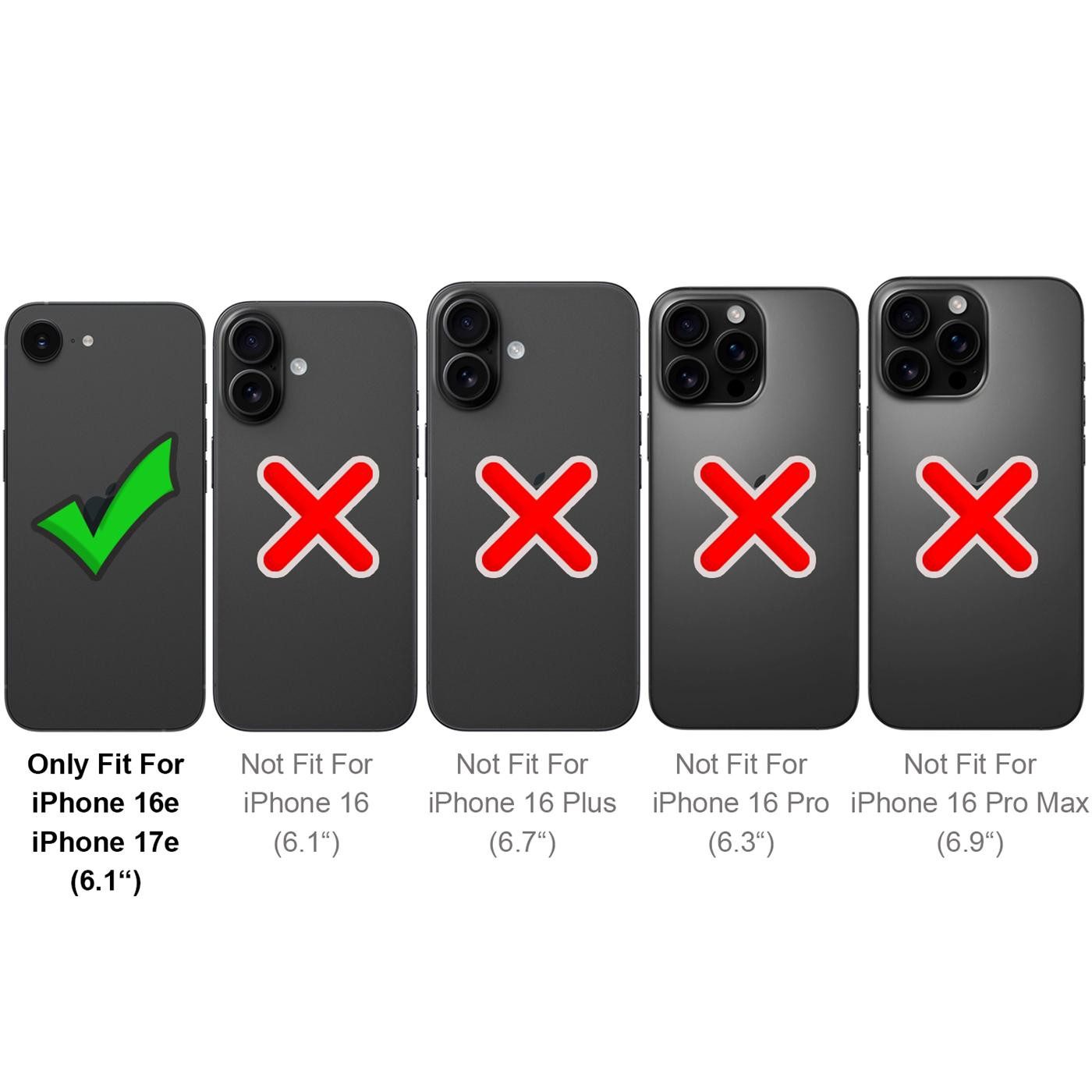 CoolGadget Handyhülle Handy Schutzhülle für iPhone 16e matt schwarz, Silikon TPU Hülle Schutz Tasche Cover schlicht Slim Case – Bild 3 von 5