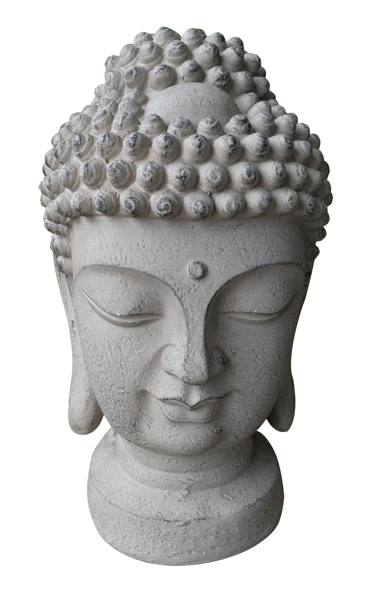 7even Buddhafigur Großer Buddha Kopf ca. 47cm robust in original Steinoptik