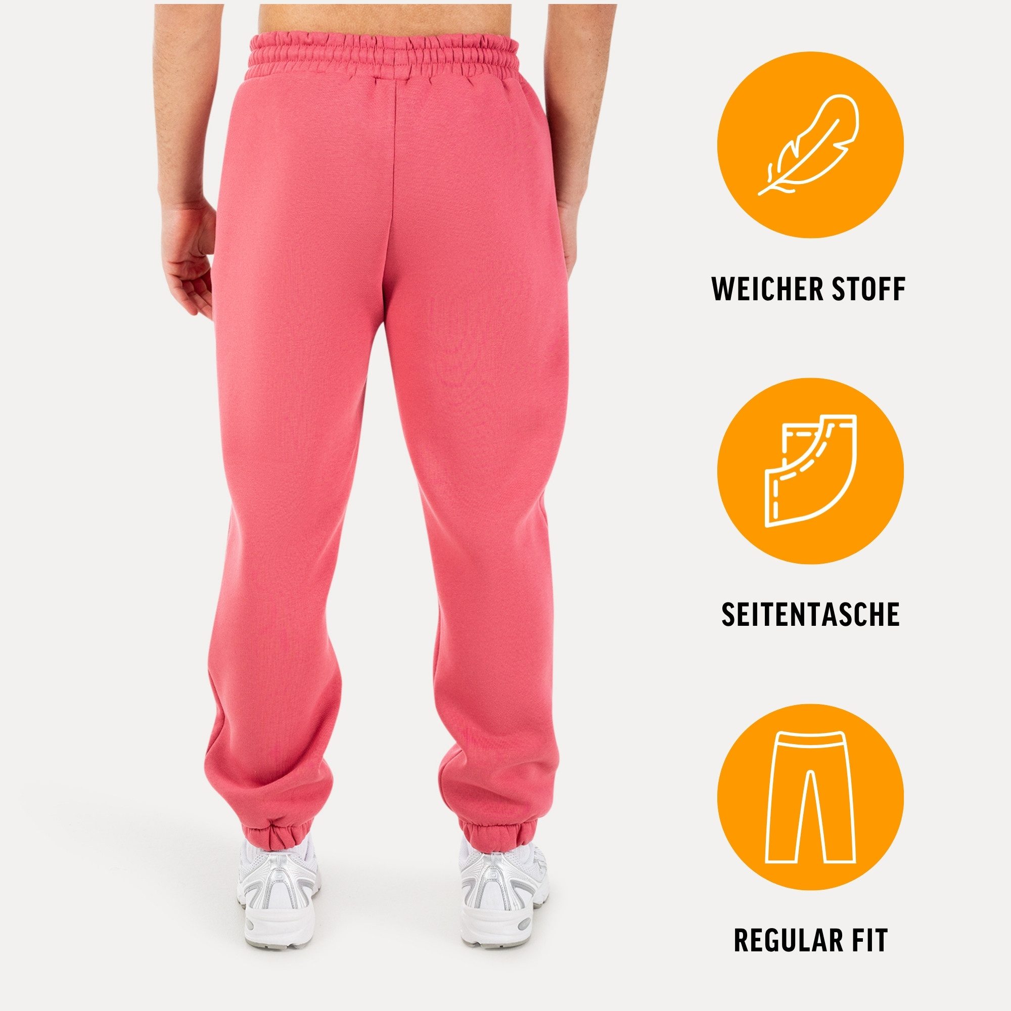 Smilodox Jogginghose Striver, Trainingshose Regular Fit mit elastischem Bund, Sport Seitentaschen Bündchen Smilodox Patch Stickerei Gym Freizeit