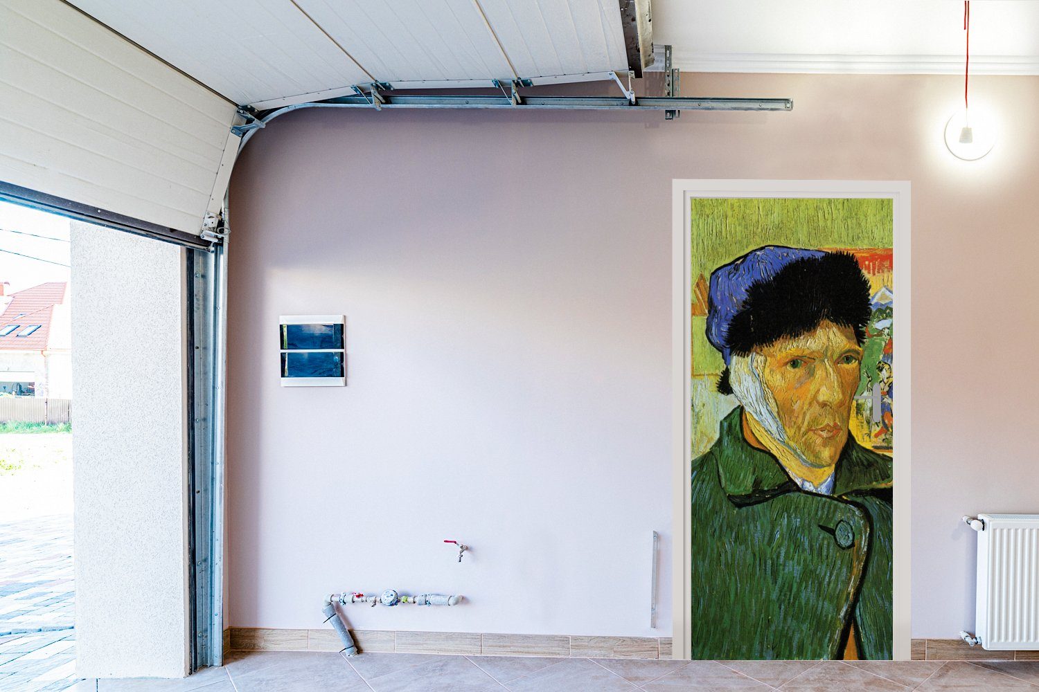Gogh, Ohr - 75x205 St), Tür, Selbstbildnis Fototapete mit Vincent MuchoWow cm bedruckt, für Türaufkleber, Türtapete verbundenem (1 van Matt,