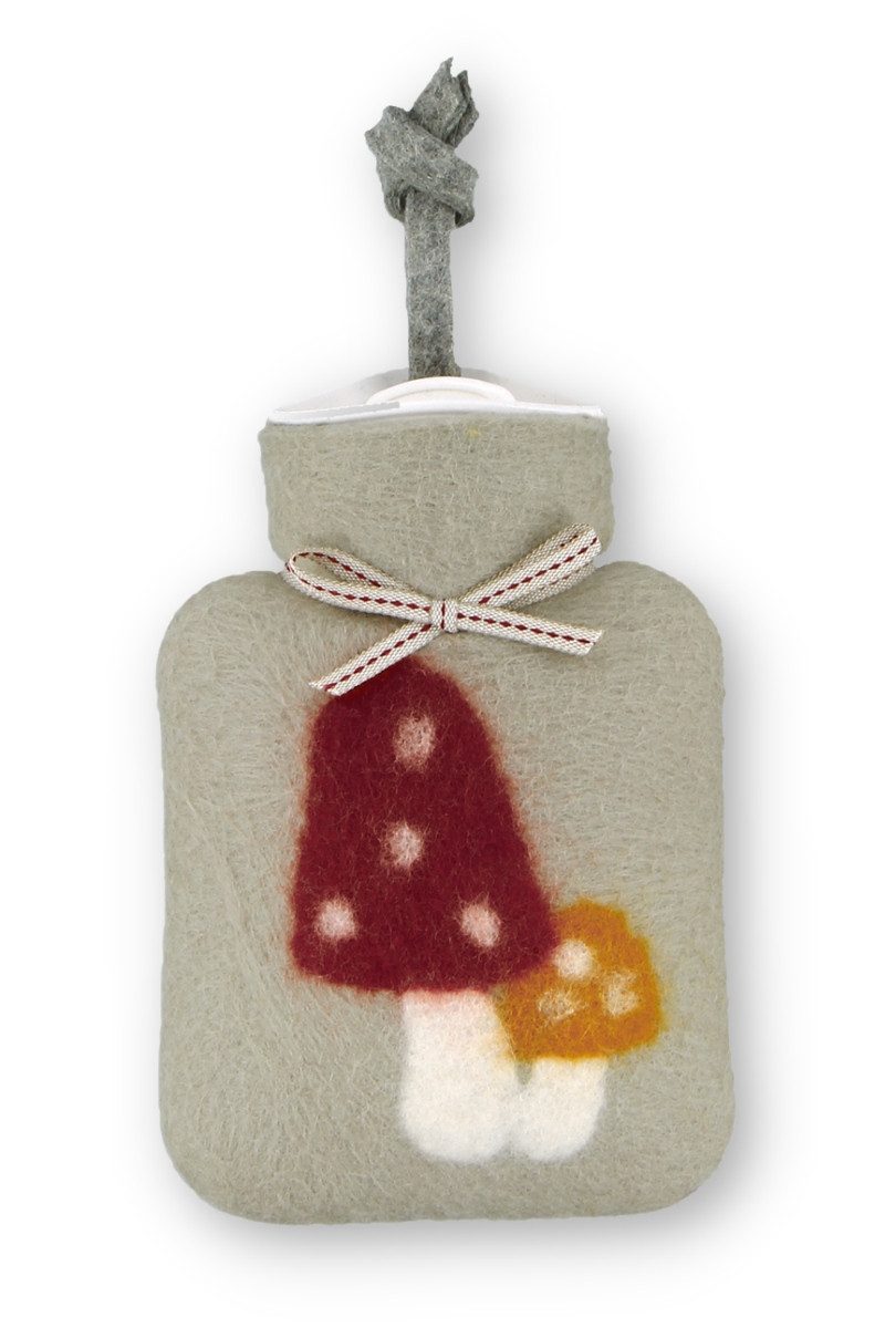 Dorothee Lehnen Wärmflasche Mini-Wärmflasche - FLIEGENPILZE - powdered jade