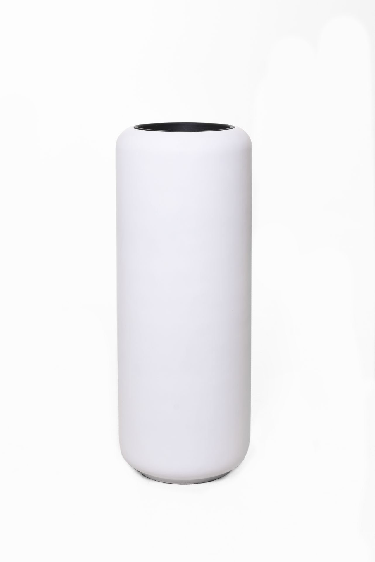 VIVANNO Bodenvase Fiberglas MERA Rund - Weiß Matt (1 St), 35x95 cm