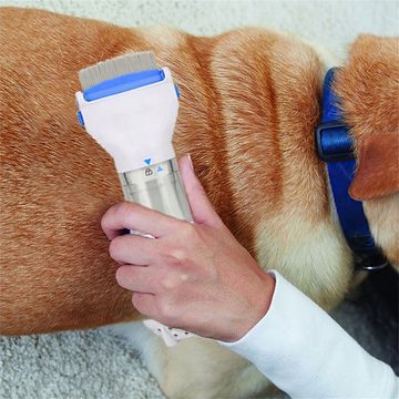 yozhiqu Elektroläusekamm Elektrischer Zeckenentferner für Haustiere, Haarreiniger zum Entfernen, Verwenden Sie elektrische Ladung, um Flöhe abzutöten, nicht reizend