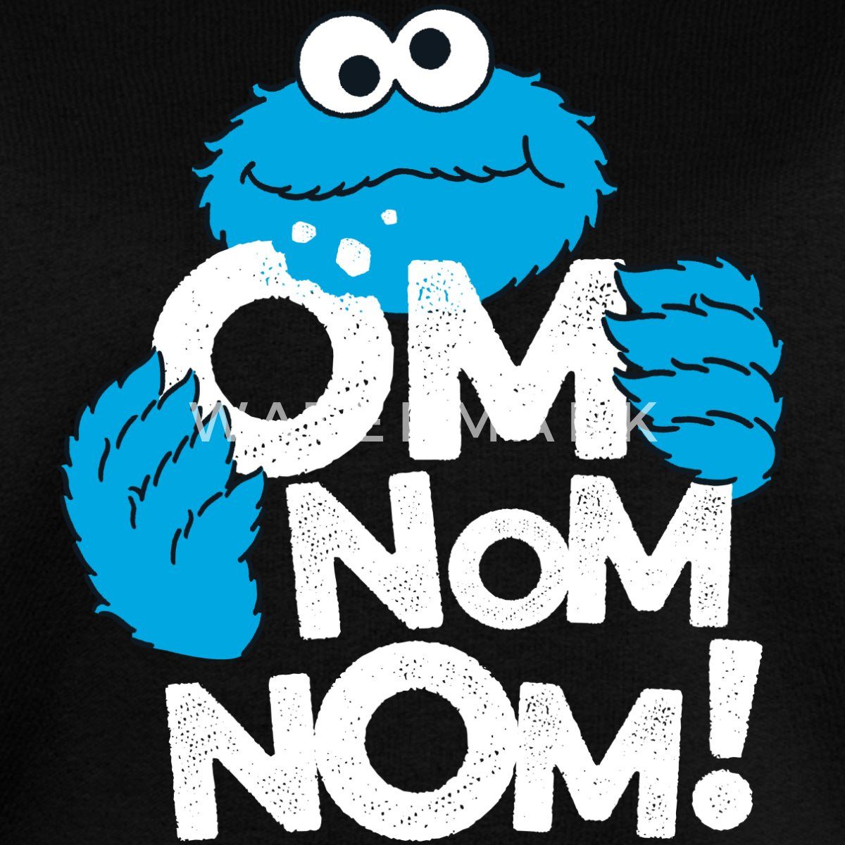 Spreadshirt Sweatshirt Sesamstraße Krümelmonster Om Nom günstig online kaufen