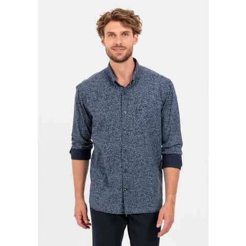 camel active Langarmhemd mit Allover-Print Button-Down