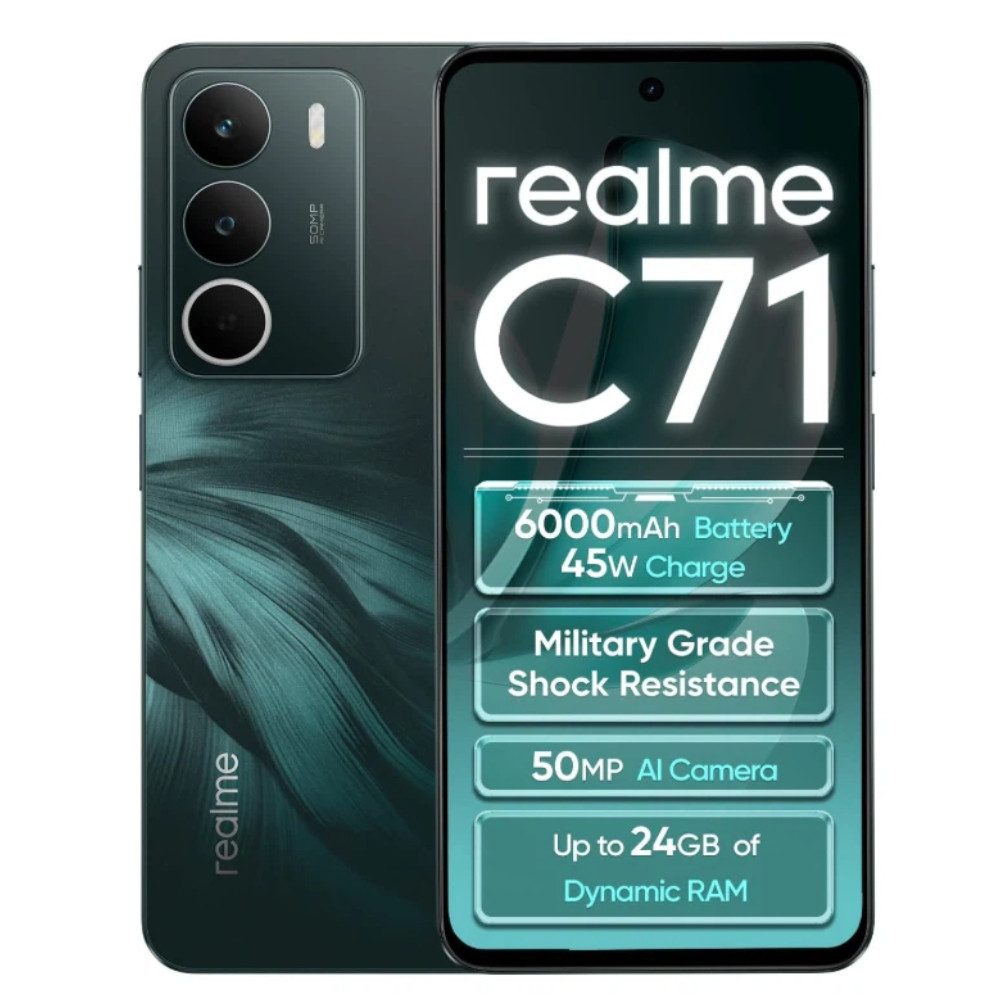 Realme realme C71 6GB+128GB Smartphone (6.67 Zoll, 128 GB Speicherplatz, 50 MP Kamera)