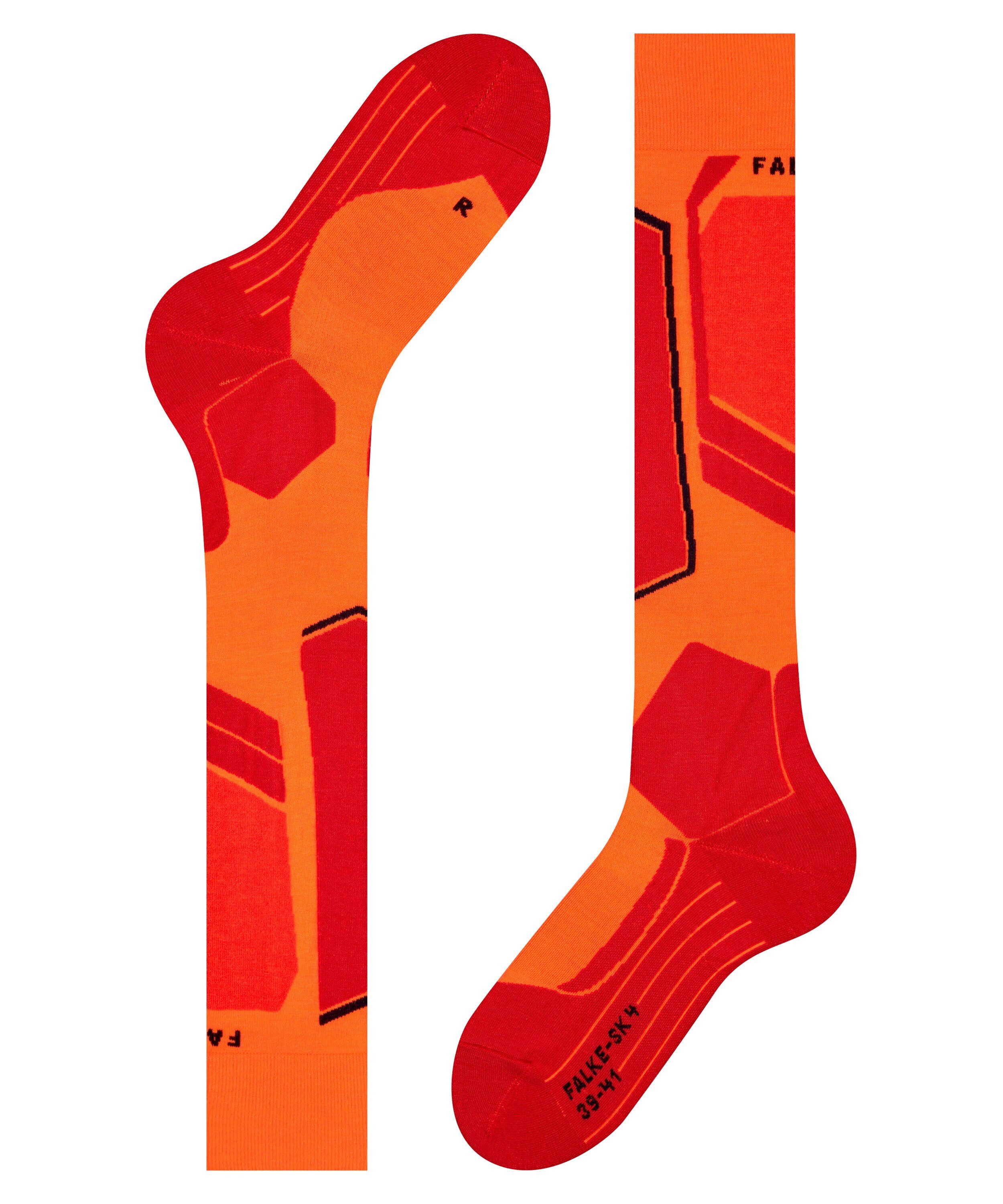 FALKE Skisocken SK4 Advanced für (1-Paar) mit (8034) Polsterung Kontrolle gute orange leichter flash