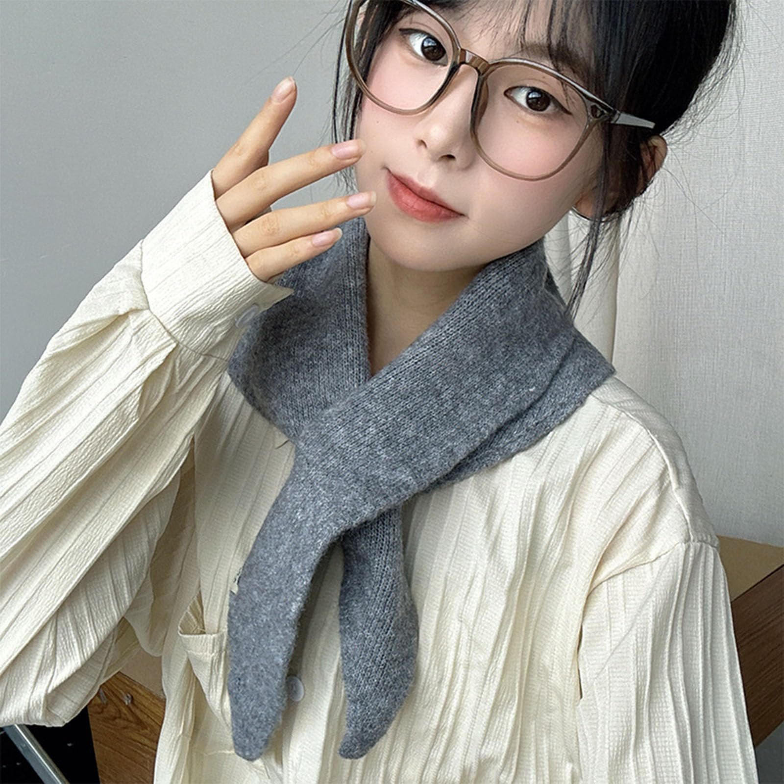 Coonoor Dreieckstuch Strick Dreieck Schal Strickschal für Frauen Einfarbig günstig online kaufen