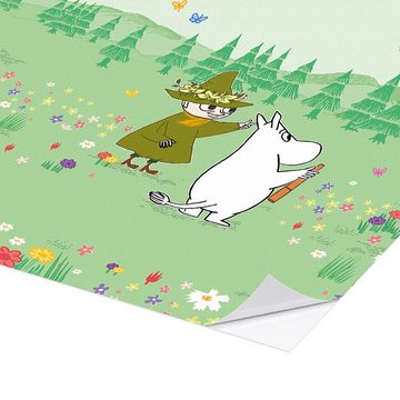 Posterlounge Wandfolie Moomin, Auf Entdeckungstour, Kindergarten Illustration