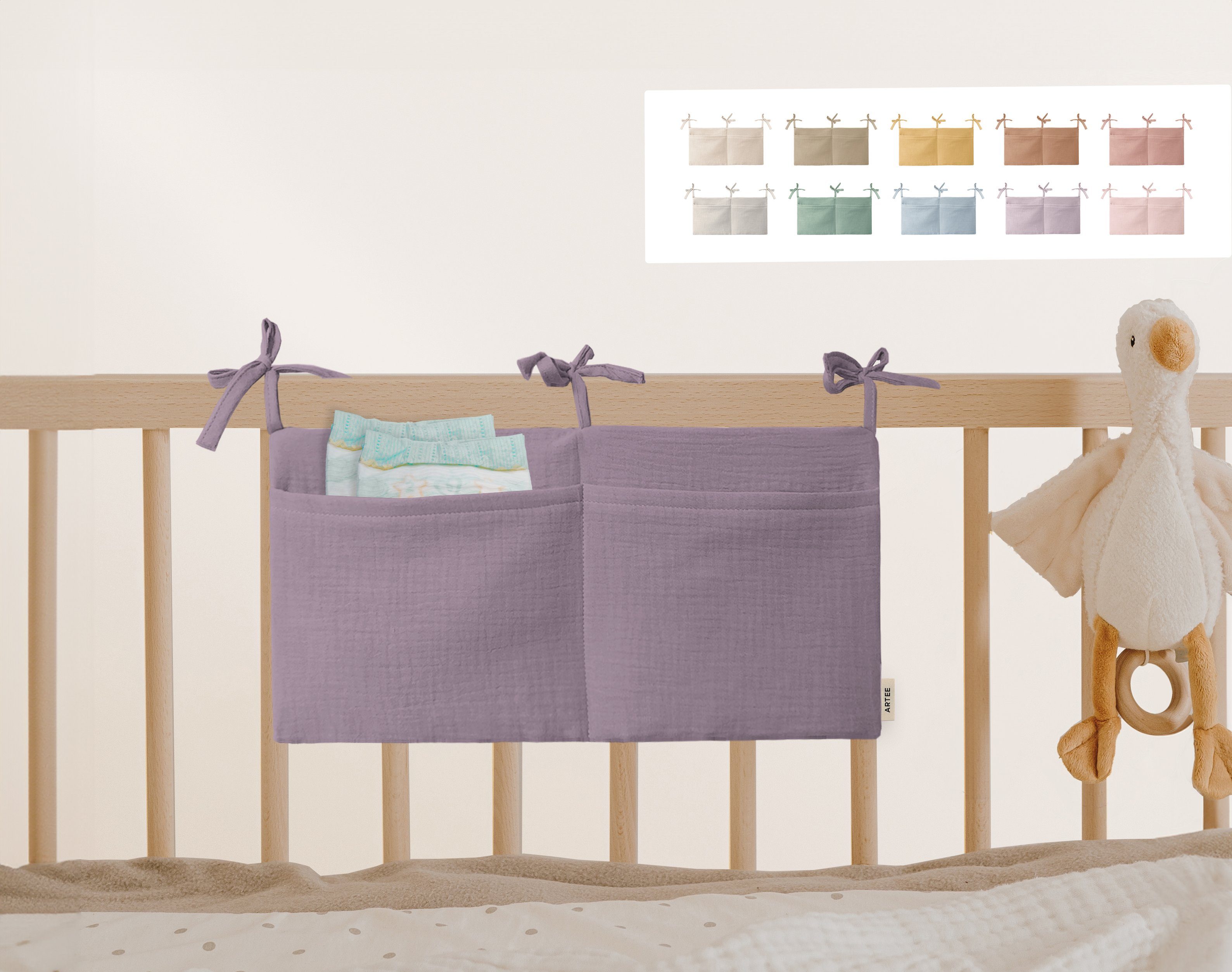 Artee Bettnestchen Babybett Organizer Taschen Aufbewahrung günstig online kaufen