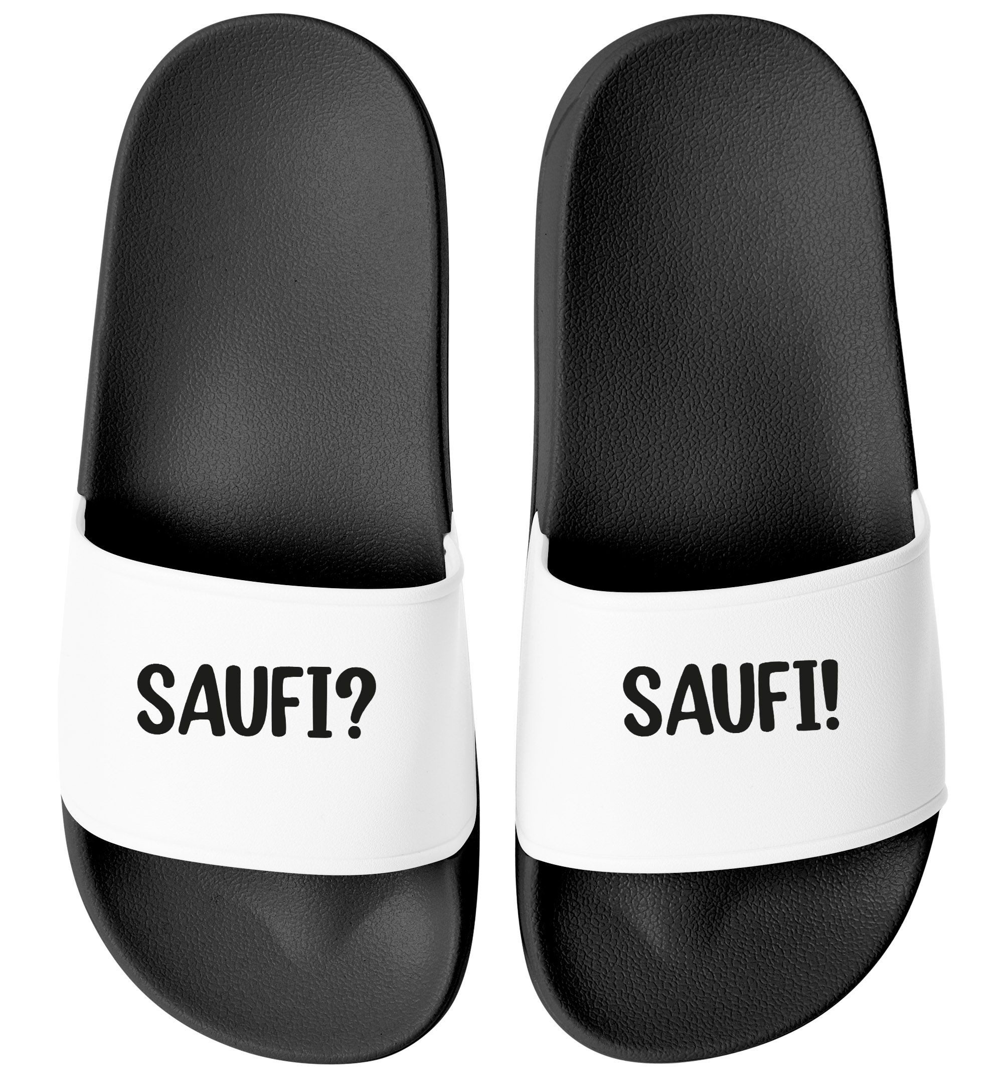 Badeschlappen Herren Aufdruck Lustig Saufi? Saufi! Herren Malle Badesandale