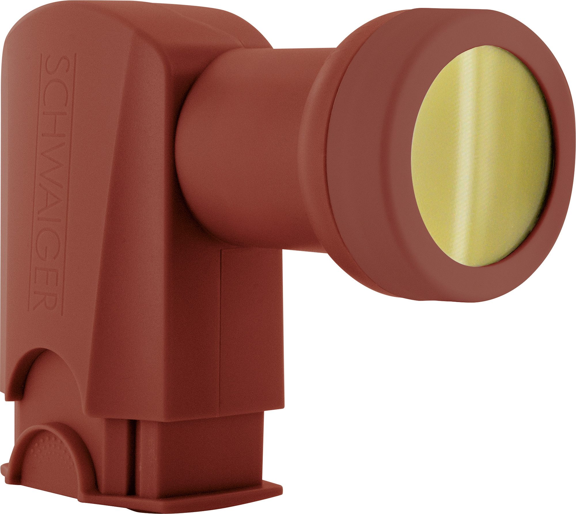 Schwaiger 714418 Universal-Quattro-LNB (für 4 Teilnehmer, herausziehbare Wetterschutzabdeckung, ziegelrot)