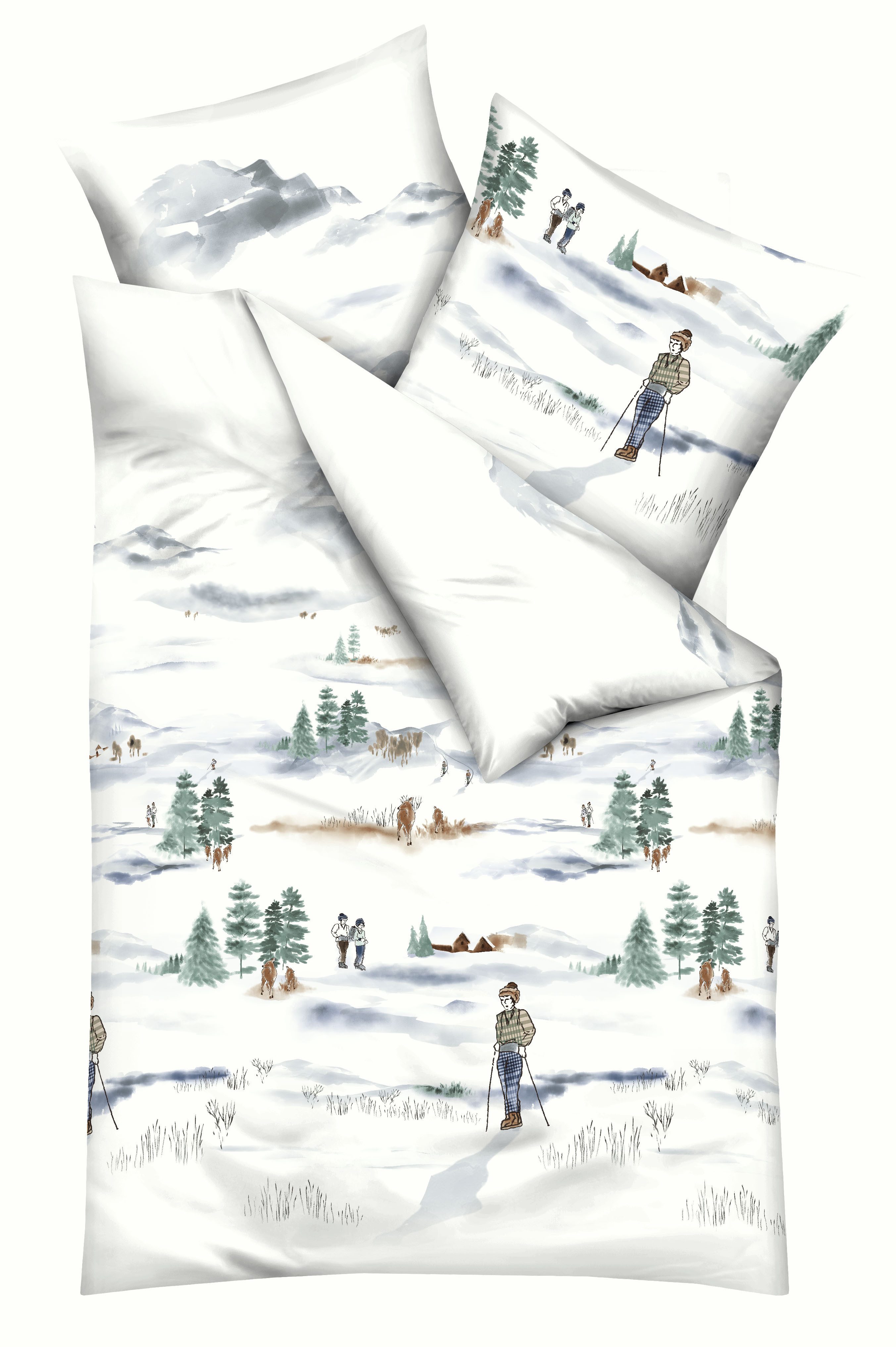 Kaeppel Bettwäsche Frozen Winter, Feinbiber, 2 teilig