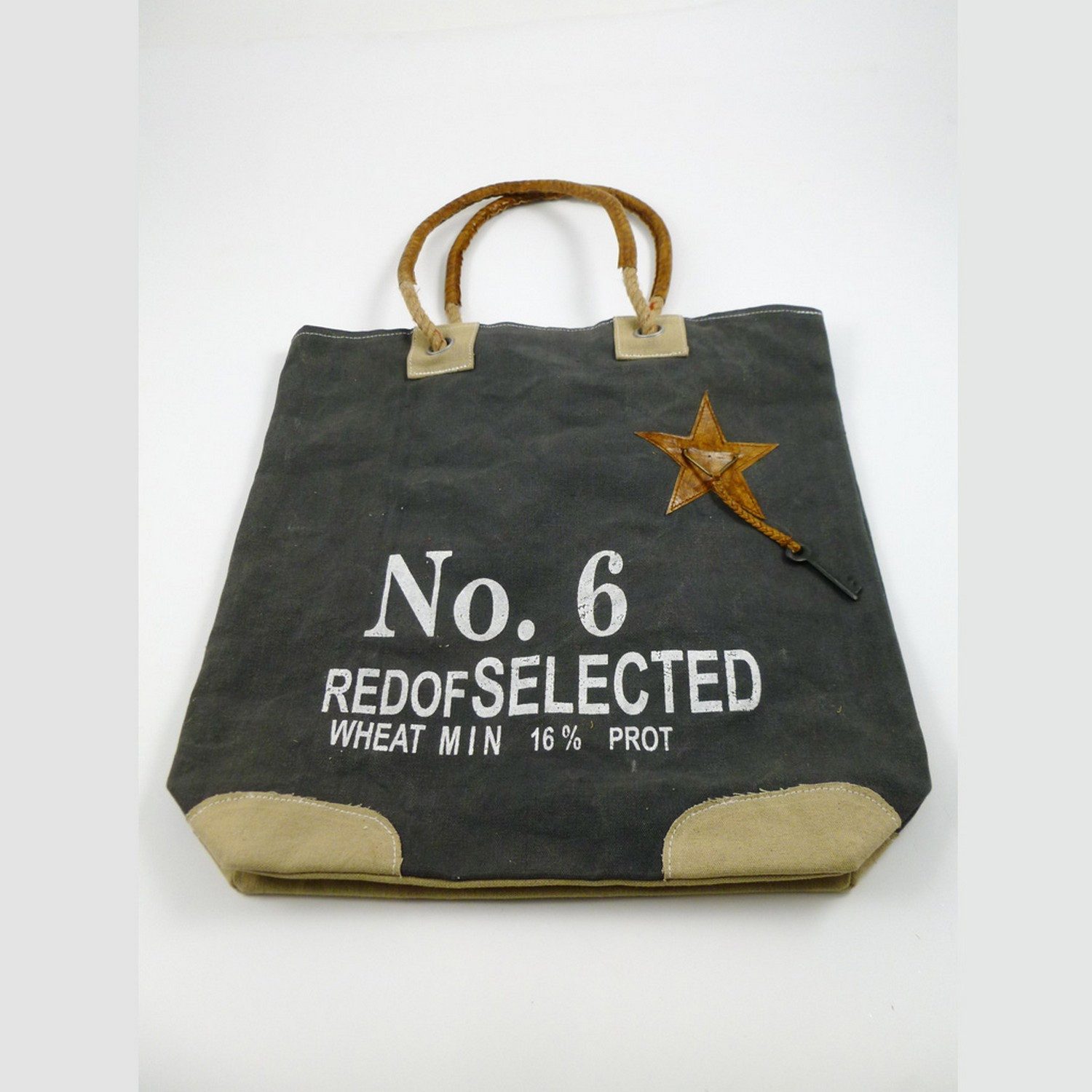 Deko AS Bastelnaturmaterial Canvas Shopper - Shopping bag - grau - 42 x 42 cm - 74156