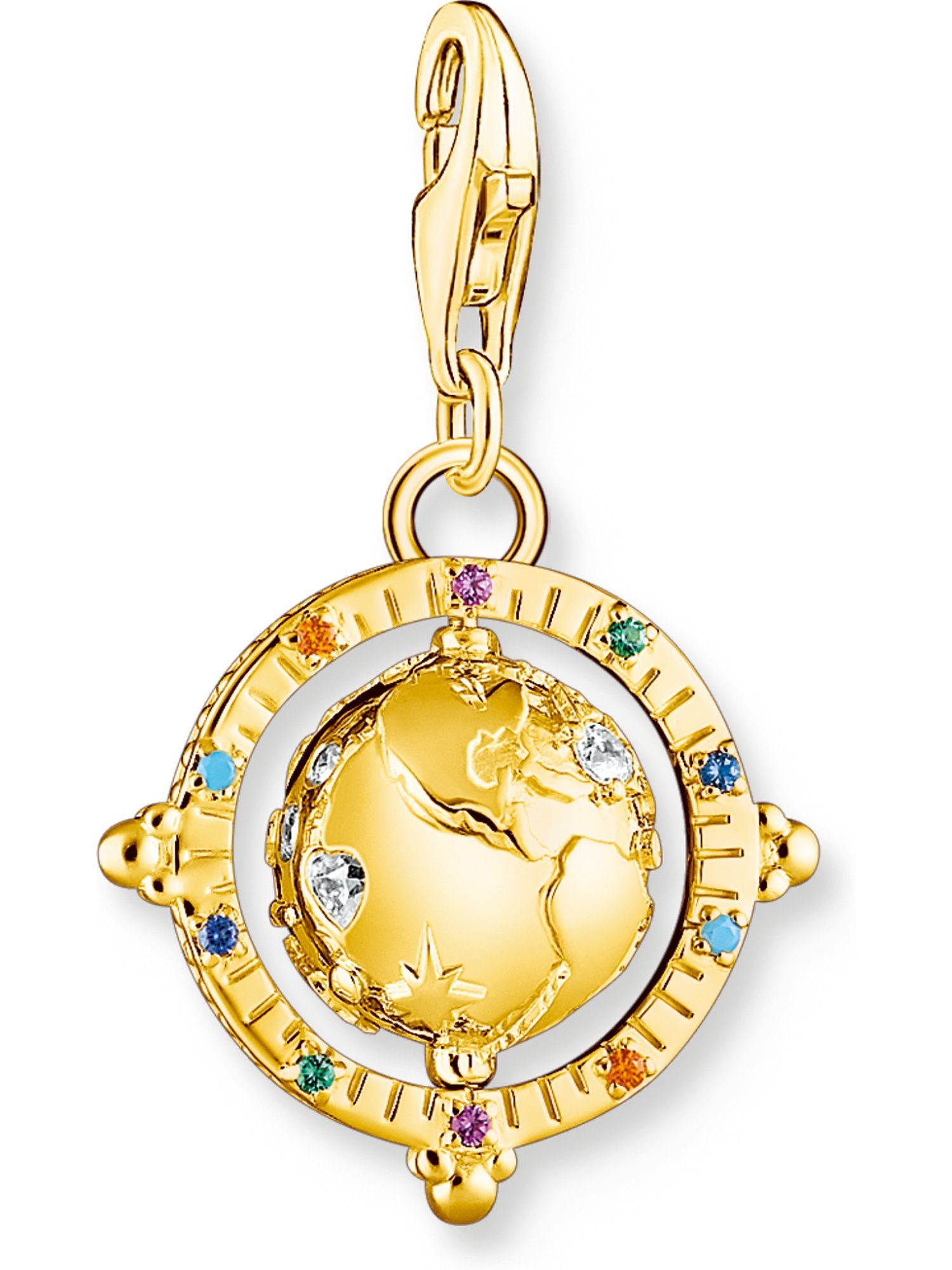 Kettenanhänger Thomas Sabo Damen-Charm 925er Silber Zirkonia